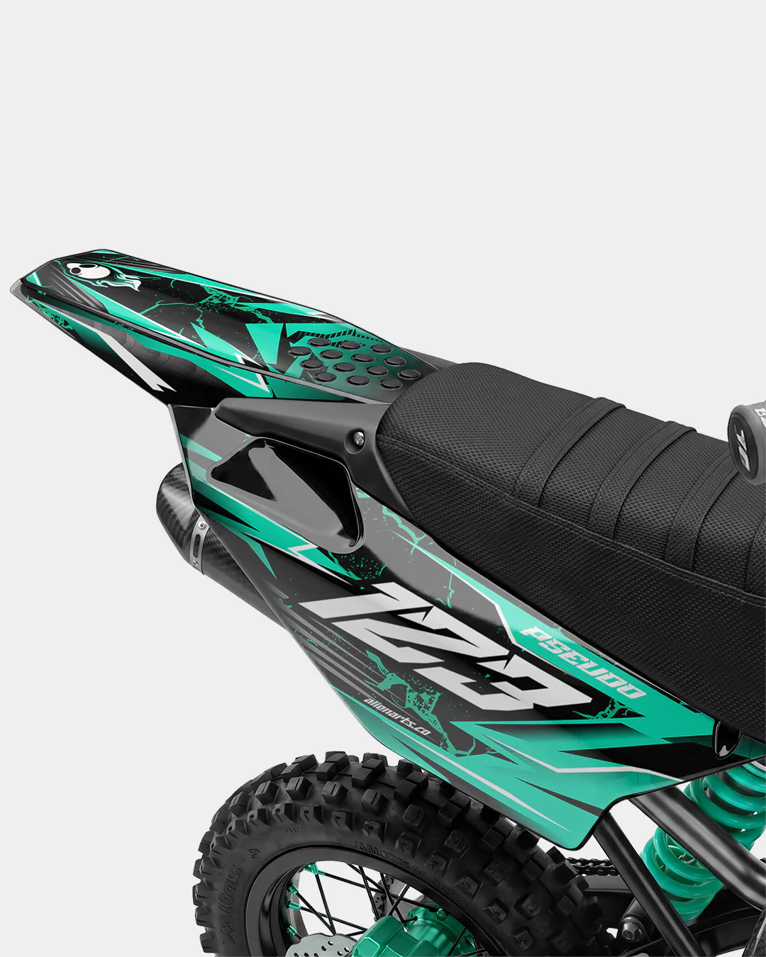 GRUDGE - Kit Déco Dirt Bike Semi-Personnalisable - Turquoise - Image 3