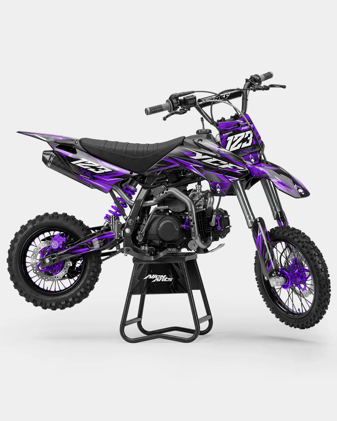 GRUDGE - Kit Déco Dirt Bike Semi-Personnalisable - Violet