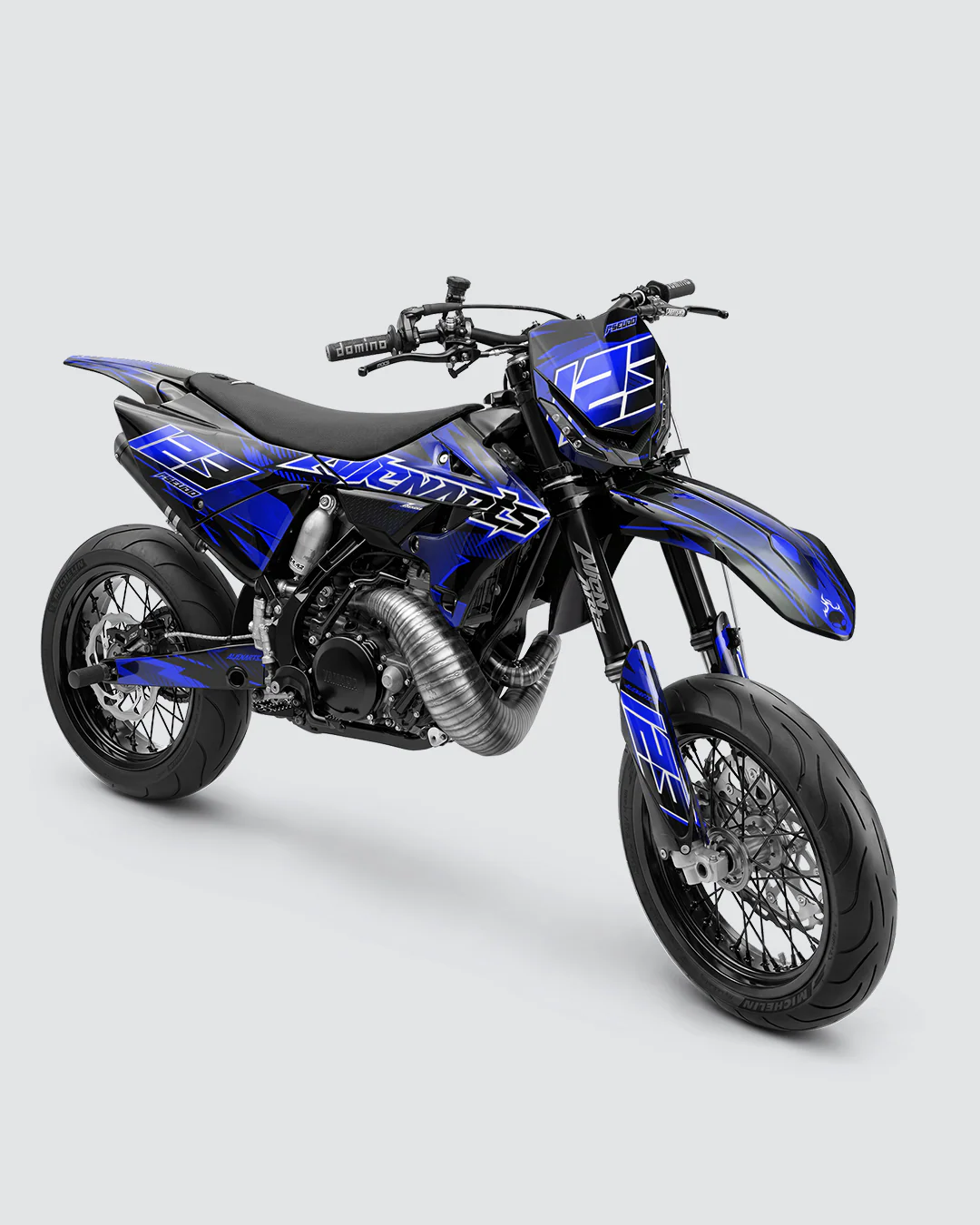 IONIK - Kit Déco Supermotard Semi-Personnalisable - Bleu