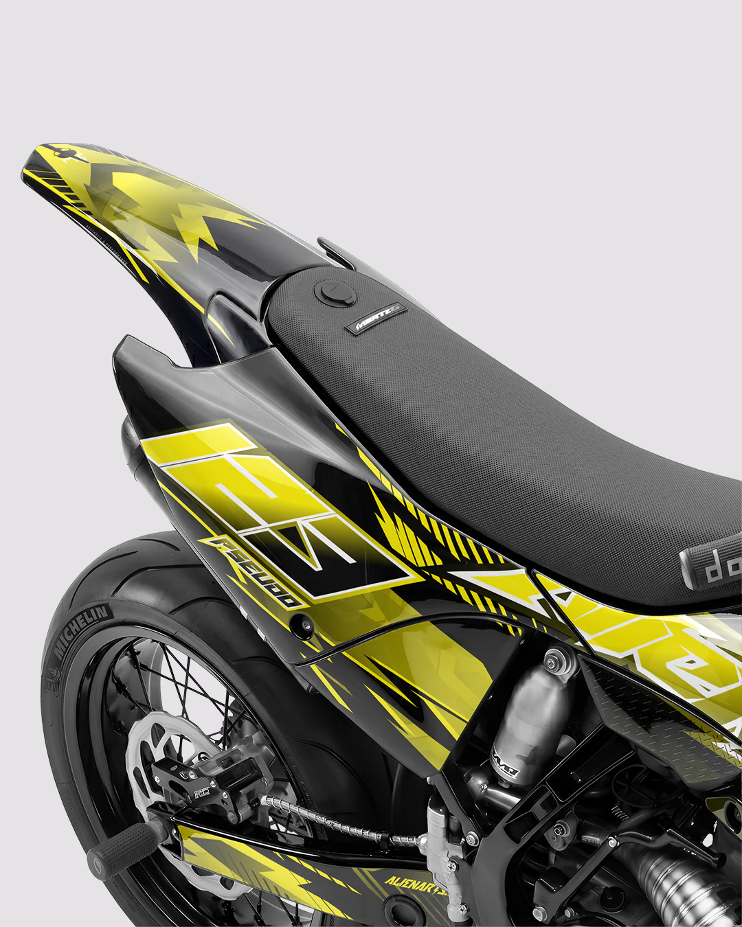 IONIK - Kit Déco Supermotard Semi-Personnalisable - Jaune - Image 3