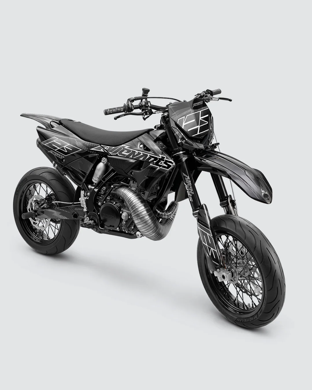 IONIK - Kit Déco Supermotard Semi-Personnalisable - Noir