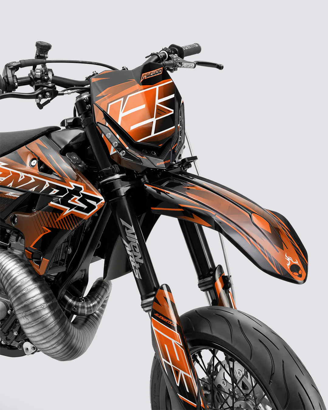 IONIK - Kit Déco Supermotard Semi-Personnalisable - Orange - Image 2