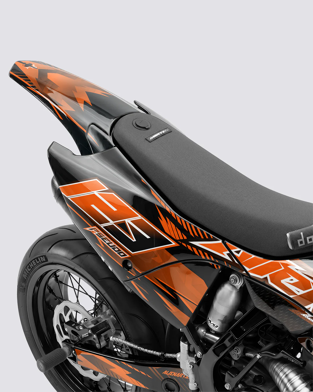 IONIK - Kit Déco Supermotard Semi-Personnalisable - Orange - Image 3