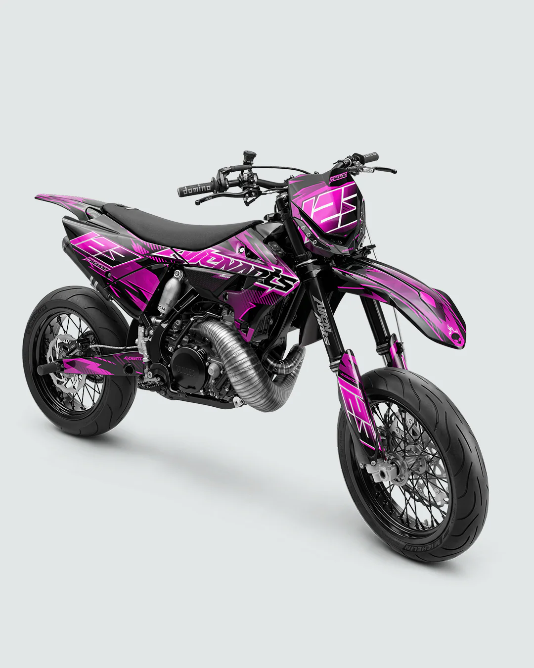 IONIK - Kit Déco Supermotard Semi-Personnalisable - Rose