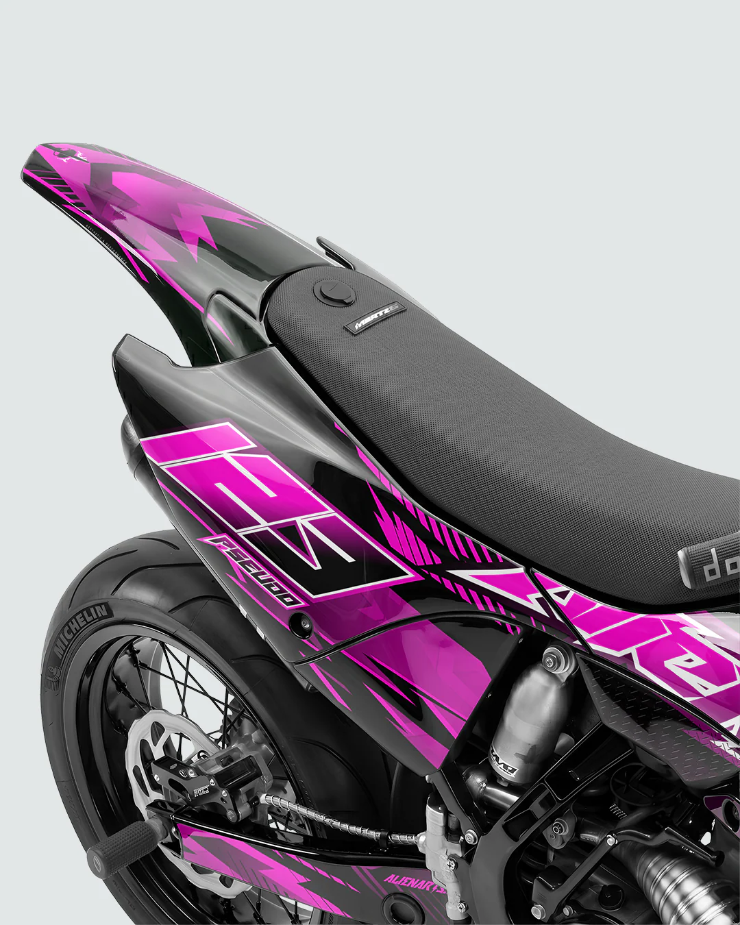 IONIK - Kit Déco Supermotard Semi-Personnalisable - Rose - Image 3