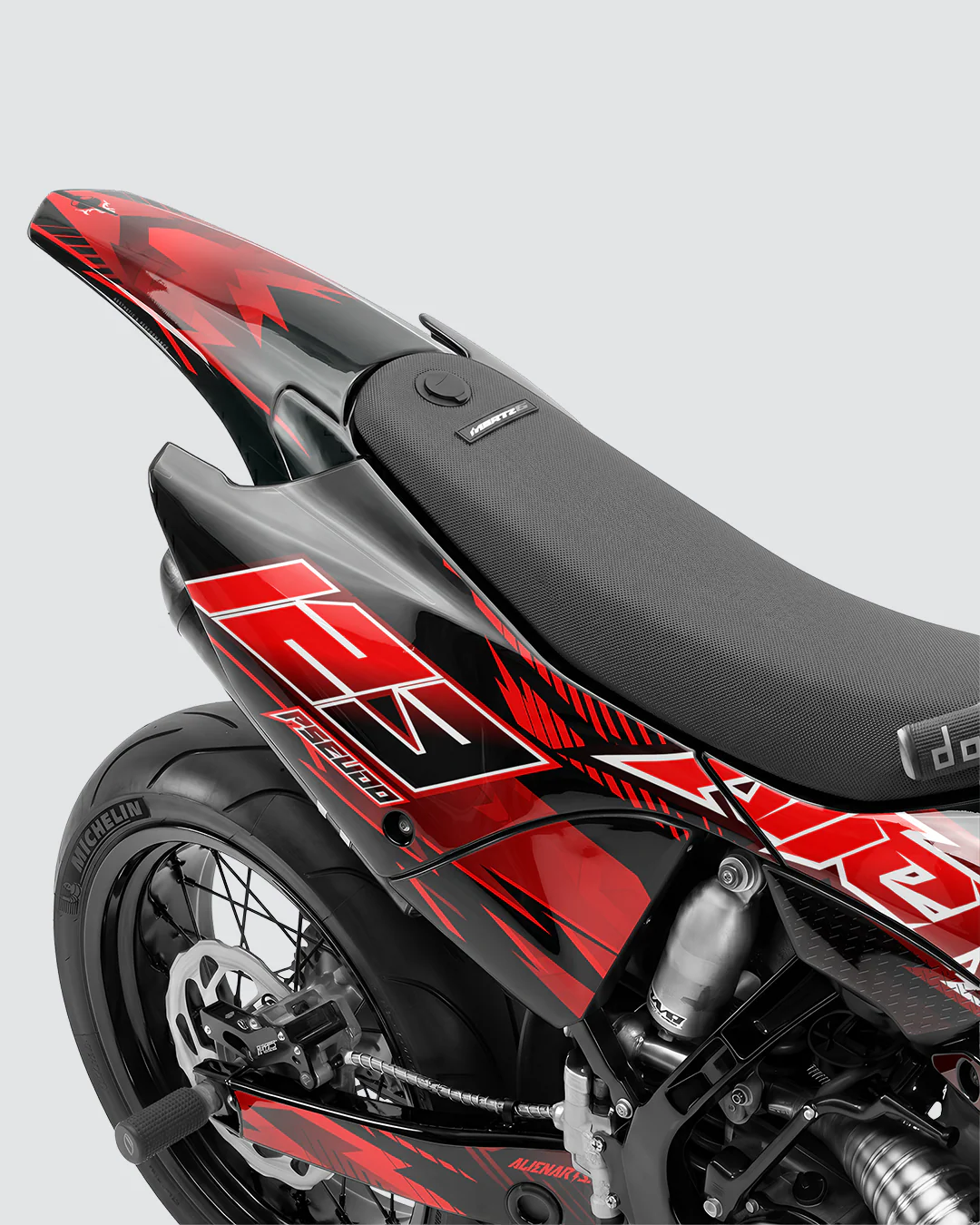IONIK - Kit Déco Supermotard Semi-Personnalisable - Rouge - Image 3