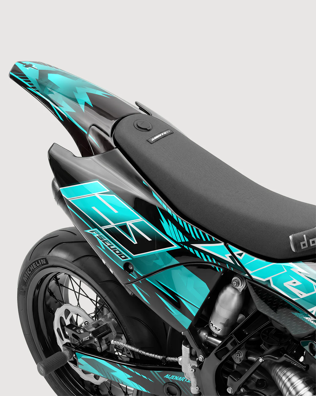 IONIK - Kit Déco Supermotard Semi-Personnalisable - Turquoise - Image 3