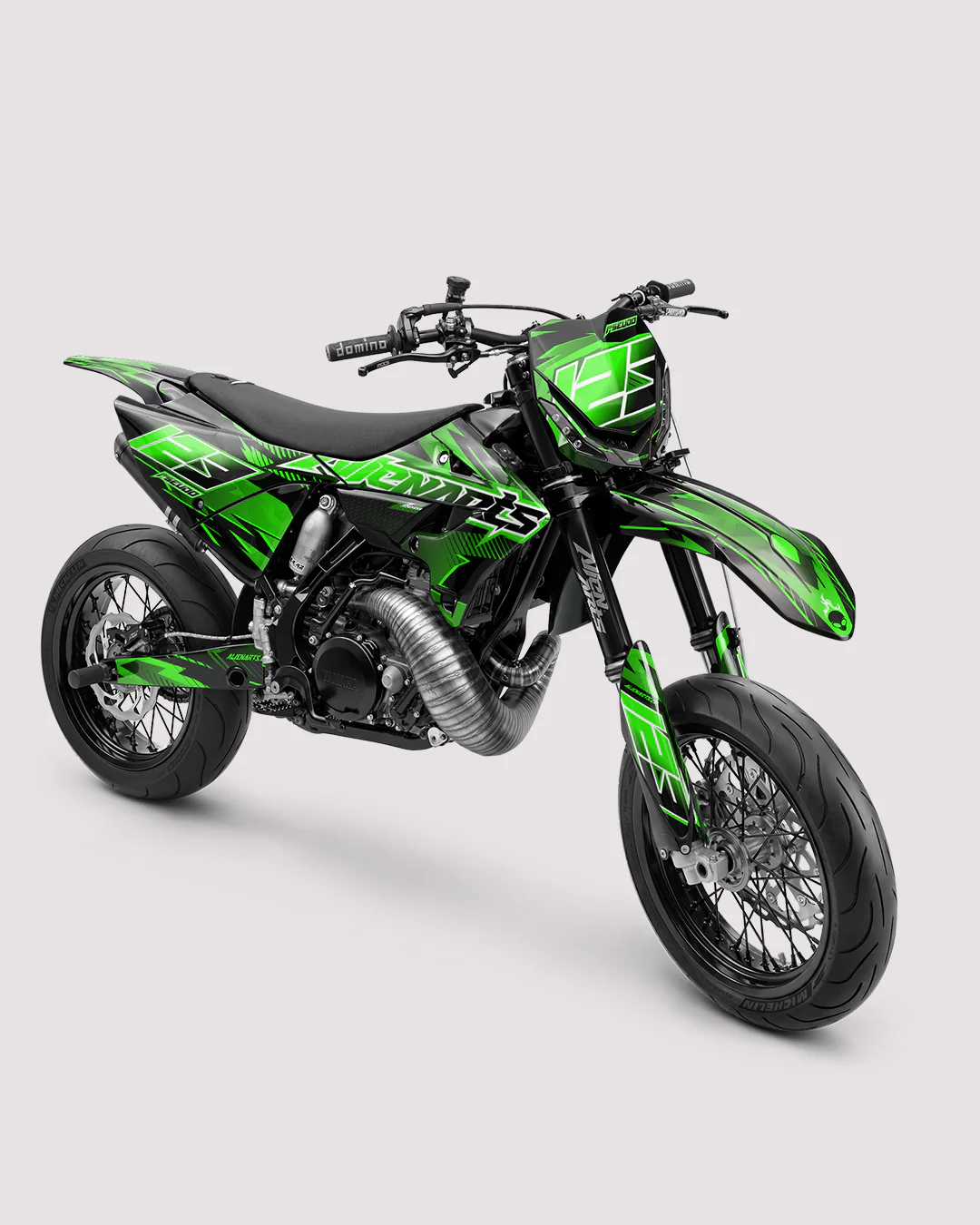 IONIK - Kit Déco Supermotard Semi-Personnalisable - Vert