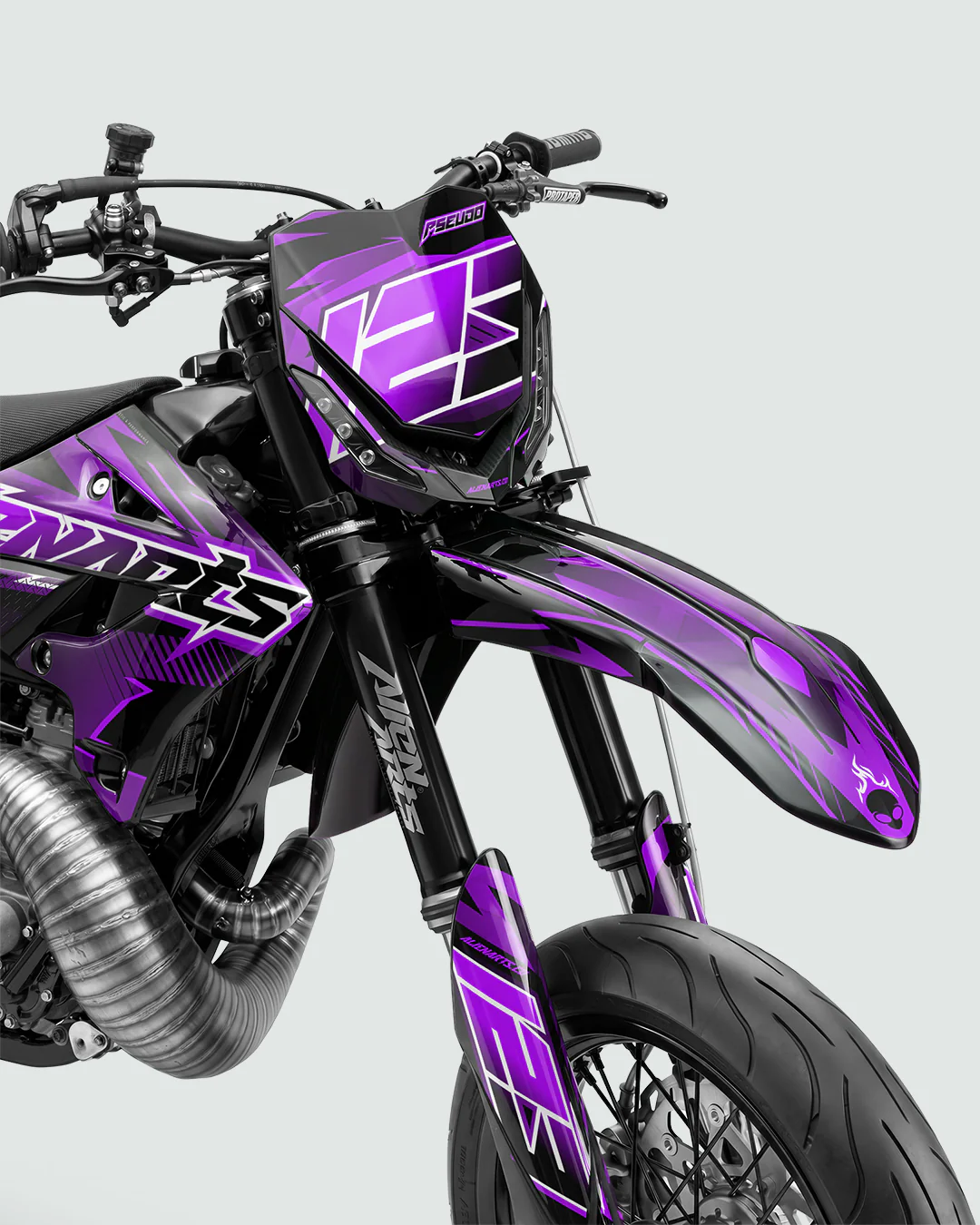 IONIK - Kit Déco Supermotard Semi-Personnalisable - Violet - Image 2