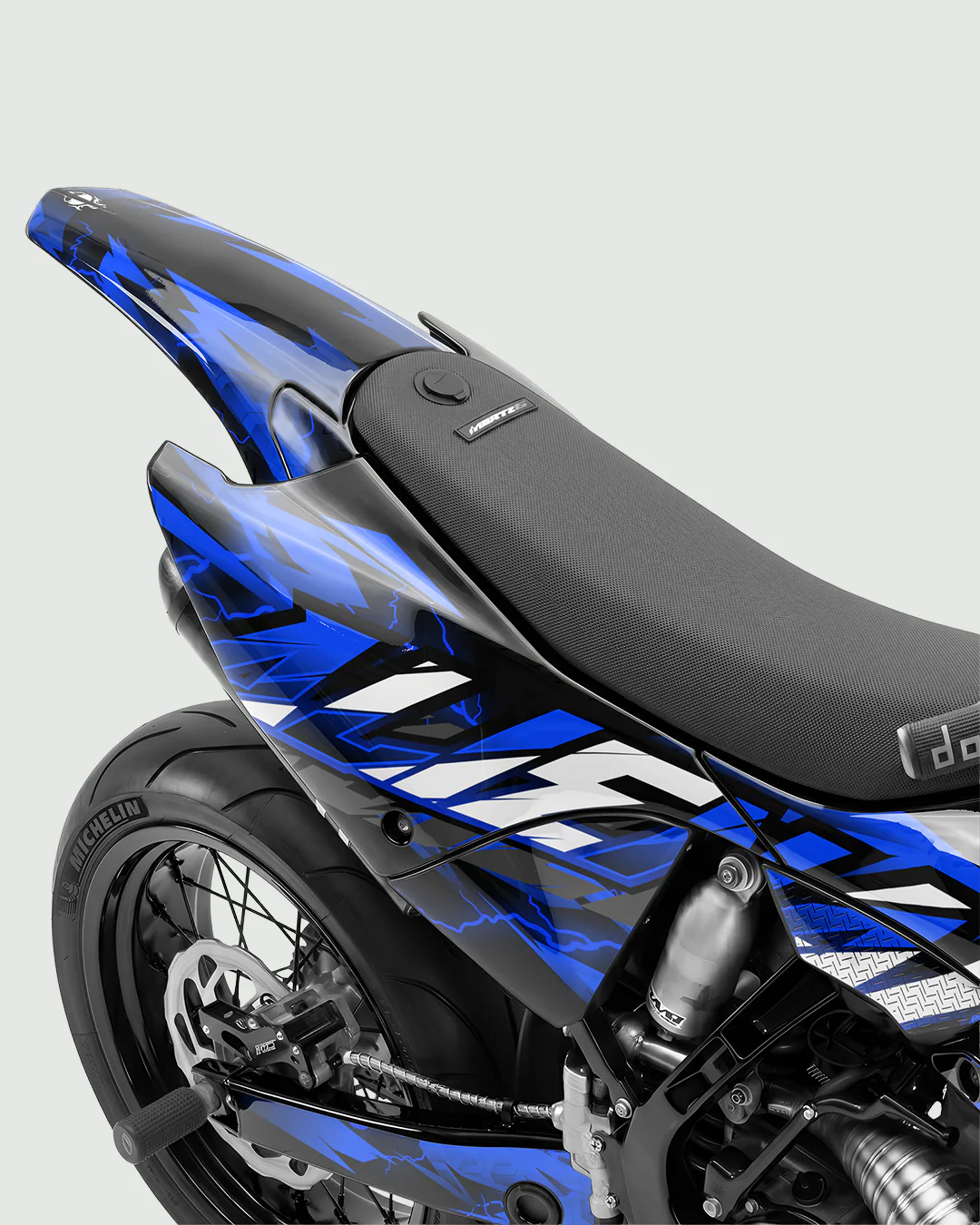 KINETIC - Kit Déco Supermotard Semi-Personnalisable - Bleu - Image 3