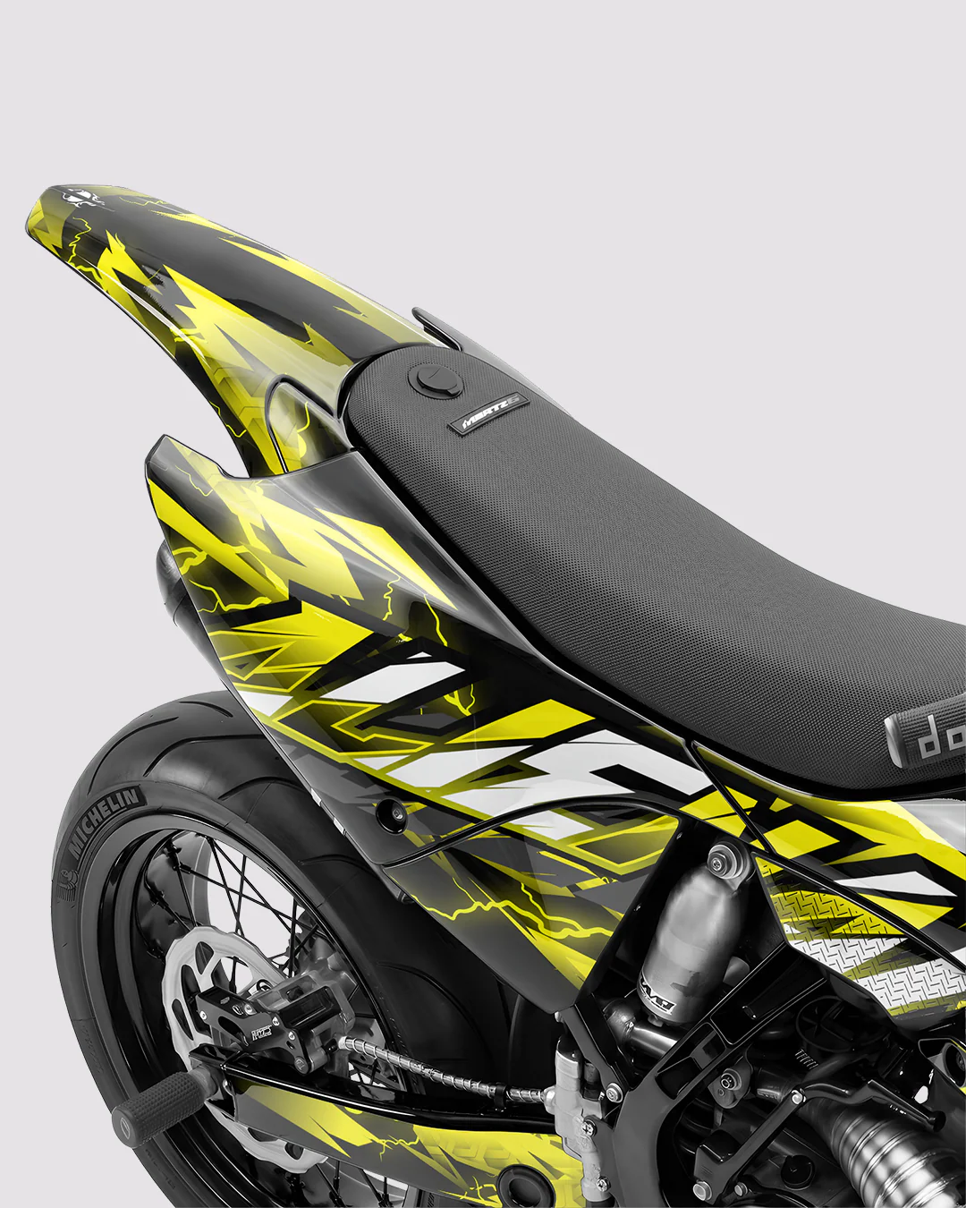 KINETIC - Kit Déco Supermotard Semi-Personnalisable - Jaune - Image 3