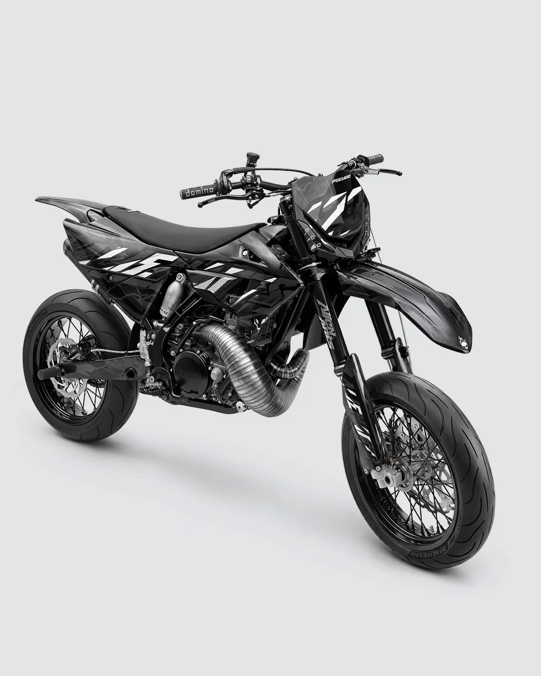 KINETIC - Kit Déco Supermotard Semi-Personnalisable - Noir