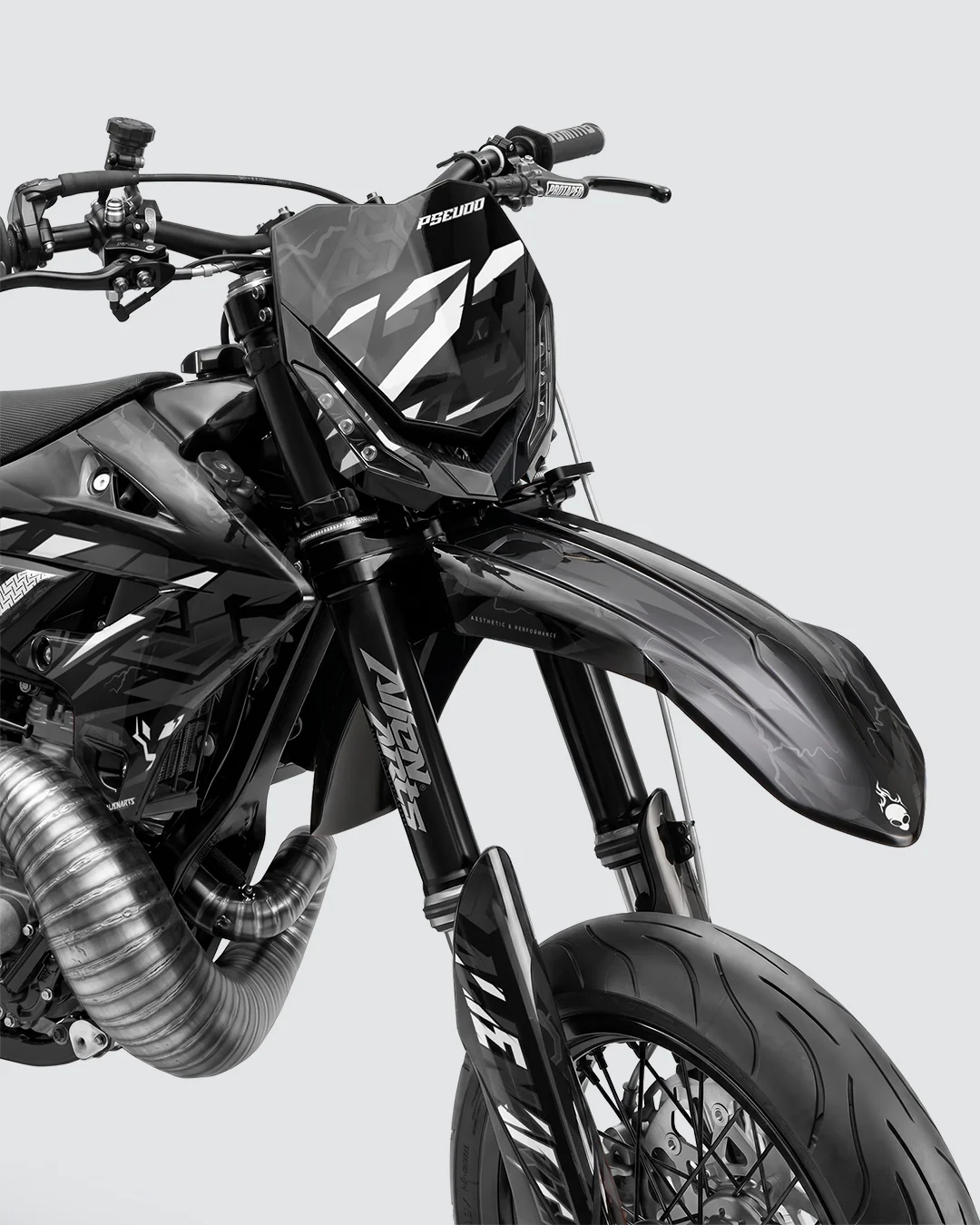 KINETIC - Kit Déco Supermotard Semi-Personnalisable - Noir - Image 2