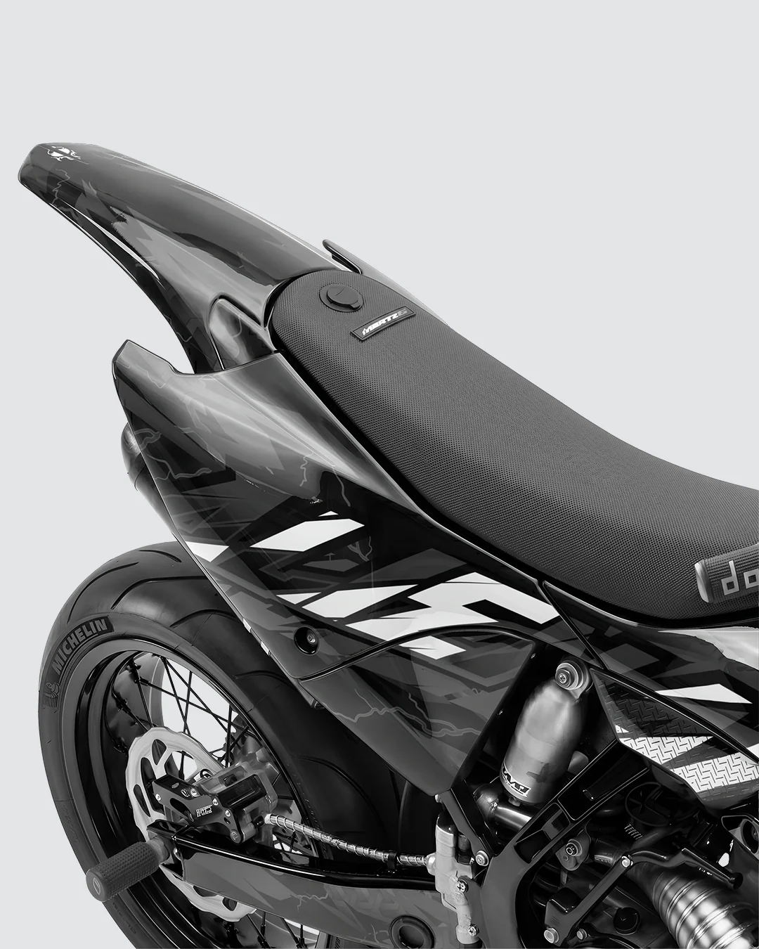 KINETIC - Kit Déco Supermotard Semi-Personnalisable - Noir - Image 3