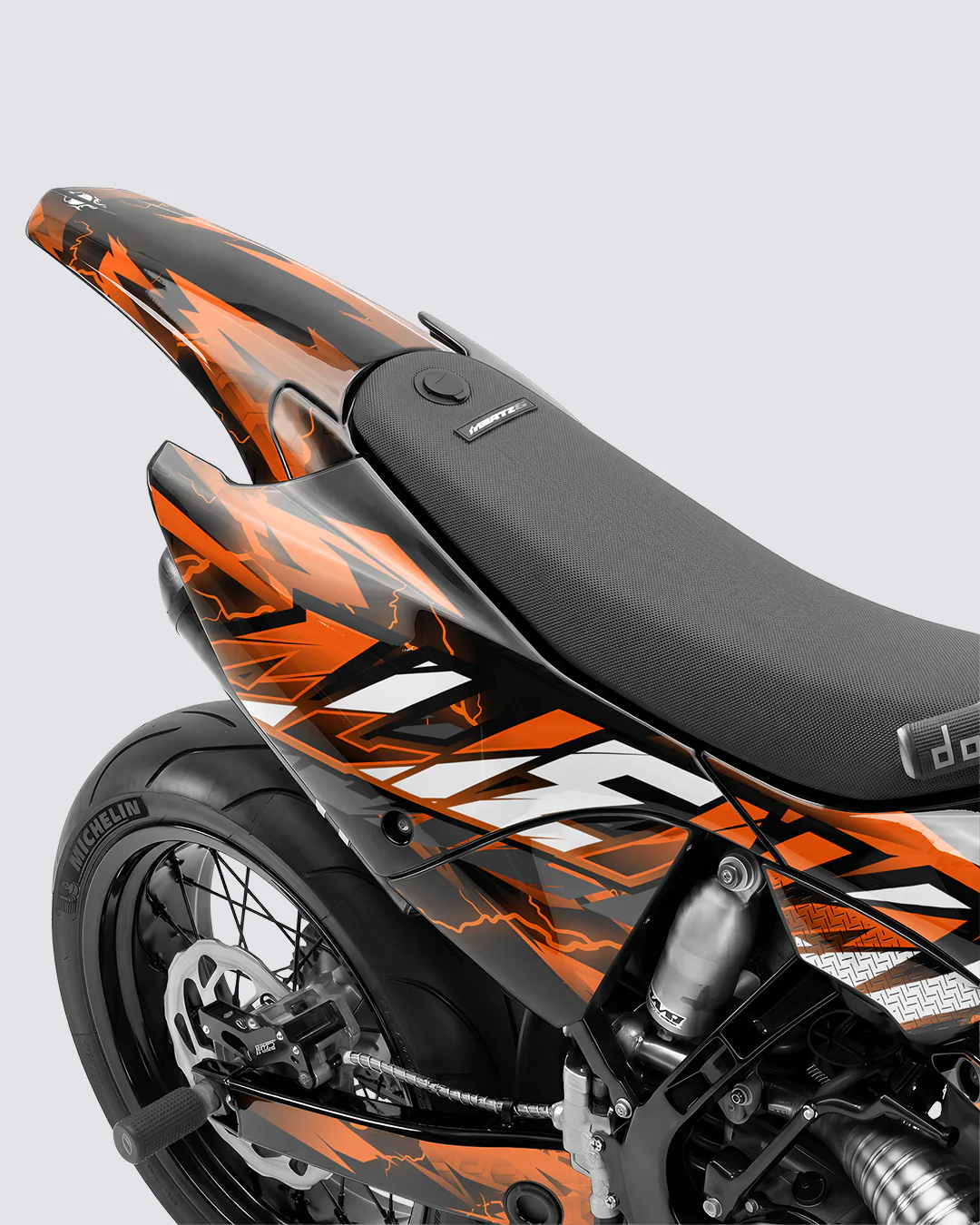 KINETIC - Kit Déco Supermotard Semi-Personnalisable - Orange - Image 3
