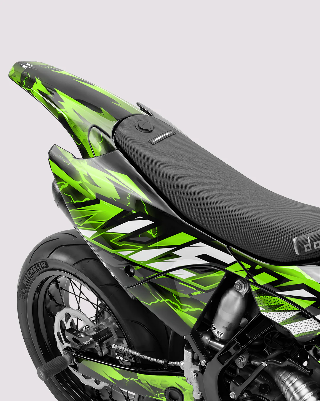 KINETIC - Kit Déco Supermotard Semi-Personnalisable - Vert - Image 3