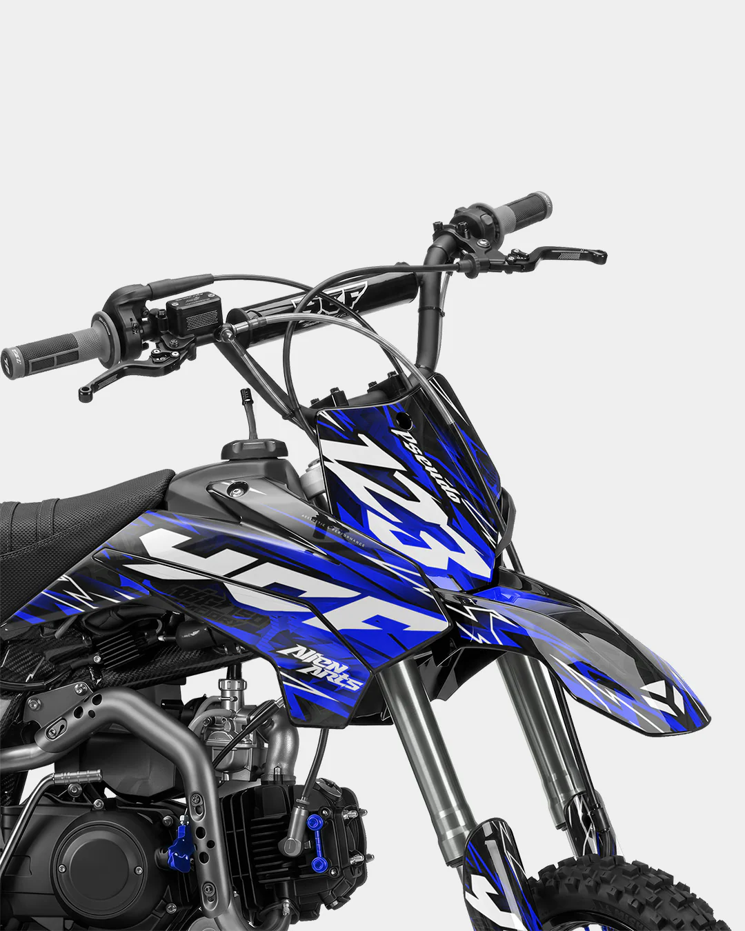 KULOT - Kit Déco Dirt Bike Semi-Personnalisable - Bleu foncé - Image 2