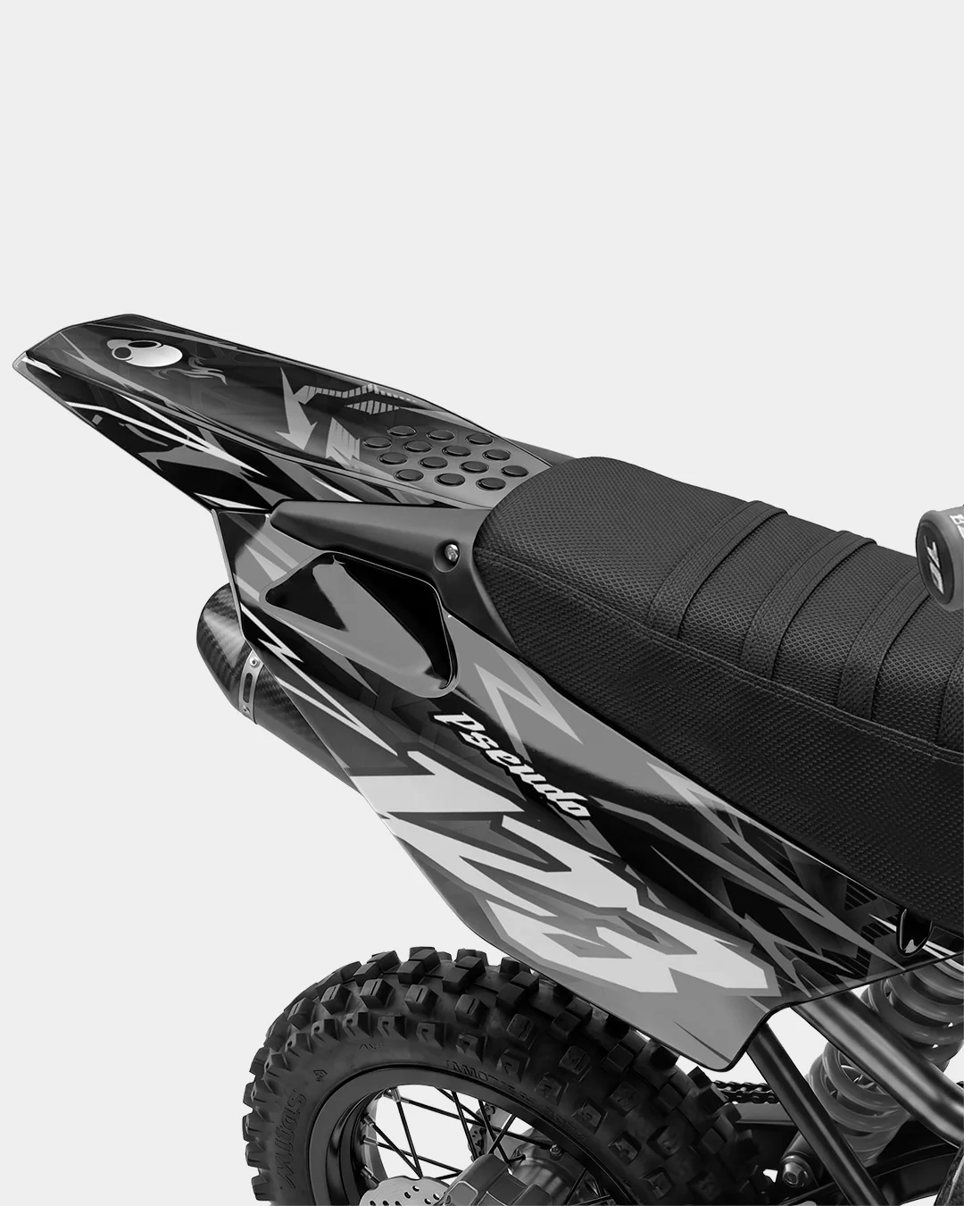 KULOT - Kit Déco Dirt Bike Semi-Personnalisable - Gris - Image 3