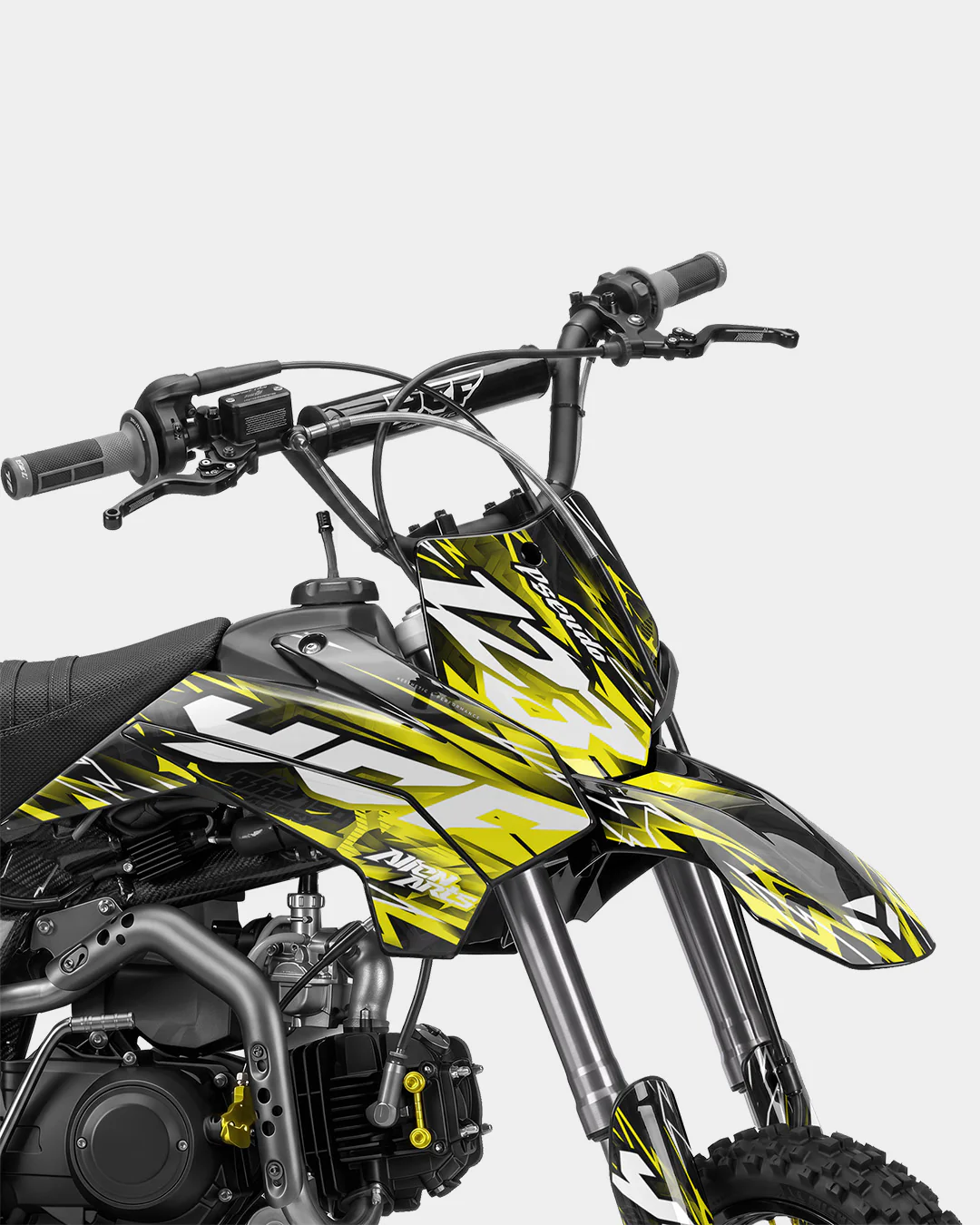 KULOT - Kit Déco Dirt Bike Semi-Personnalisable - Jaune - Image 2