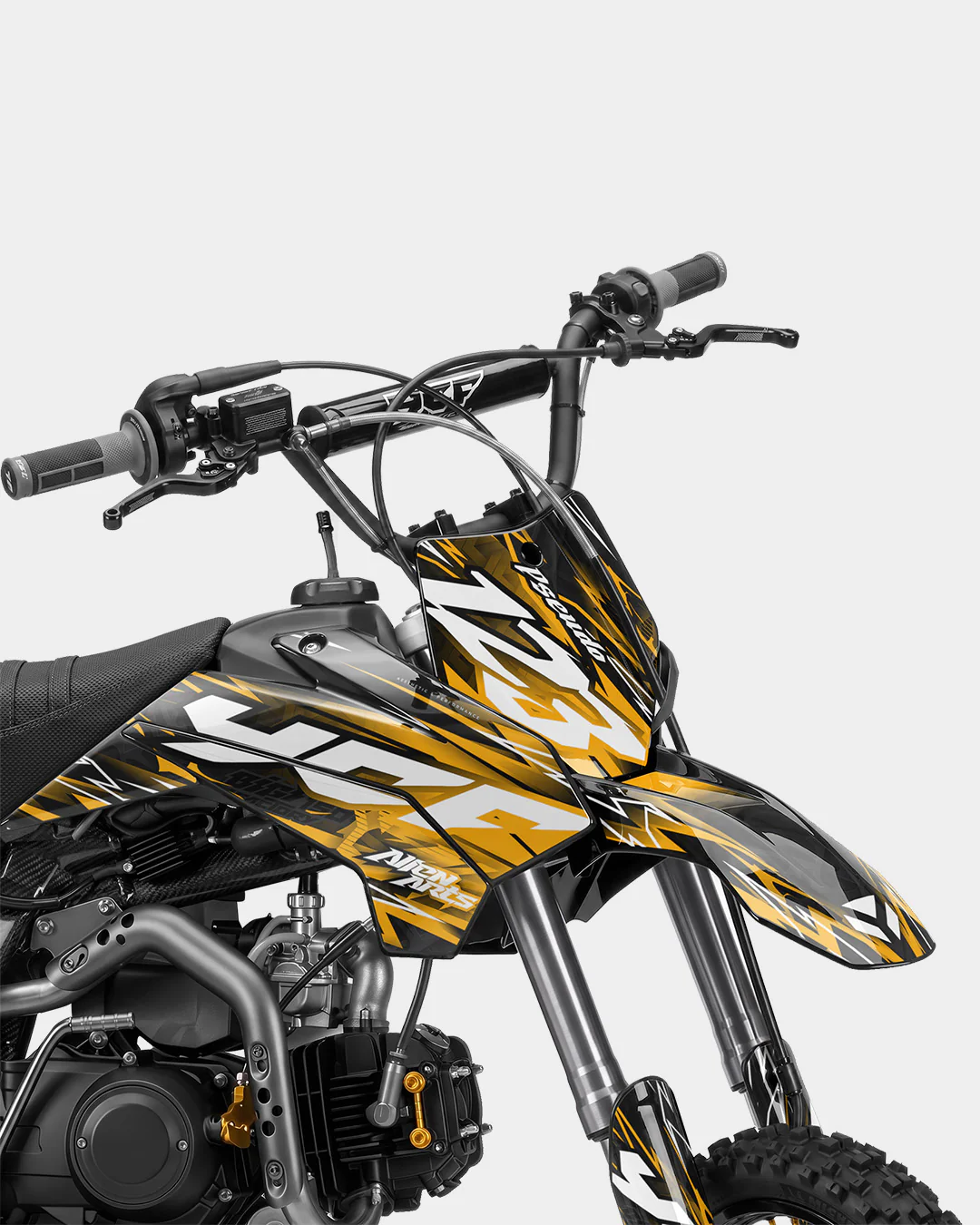 KULOT - Kit Déco Dirt Bike Semi-Personnalisable - Jaune foncé - Image 2