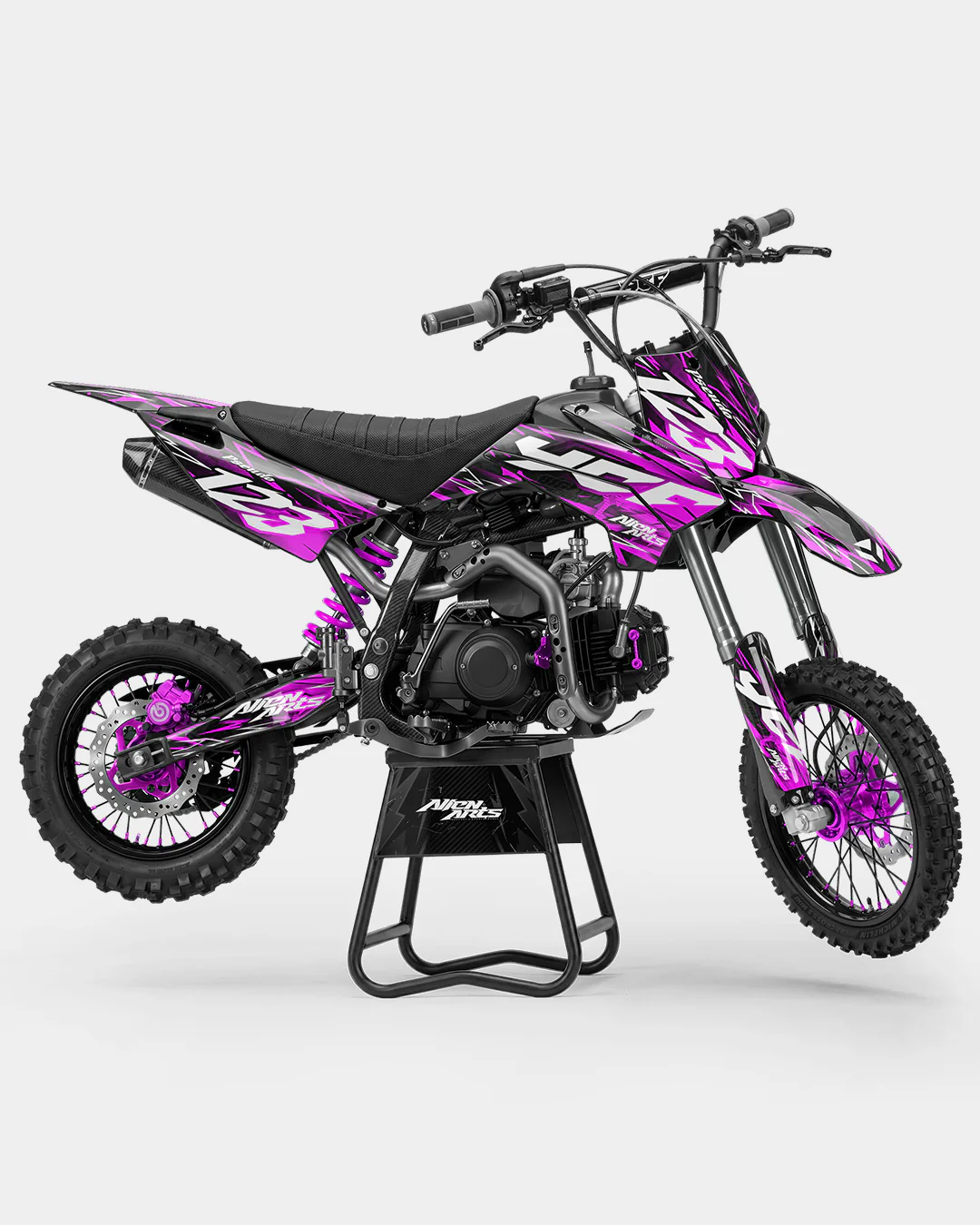 KULOT - Kit Déco Dirt Bike Semi-Personnalisable - Rose