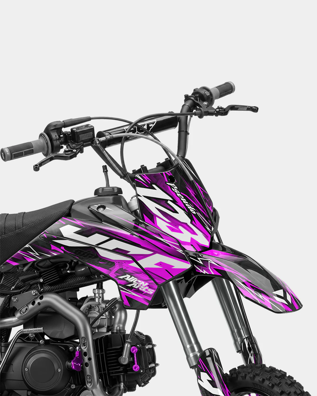 KULOT - Kit Déco Dirt Bike Semi-Personnalisable - Rose - Image 2