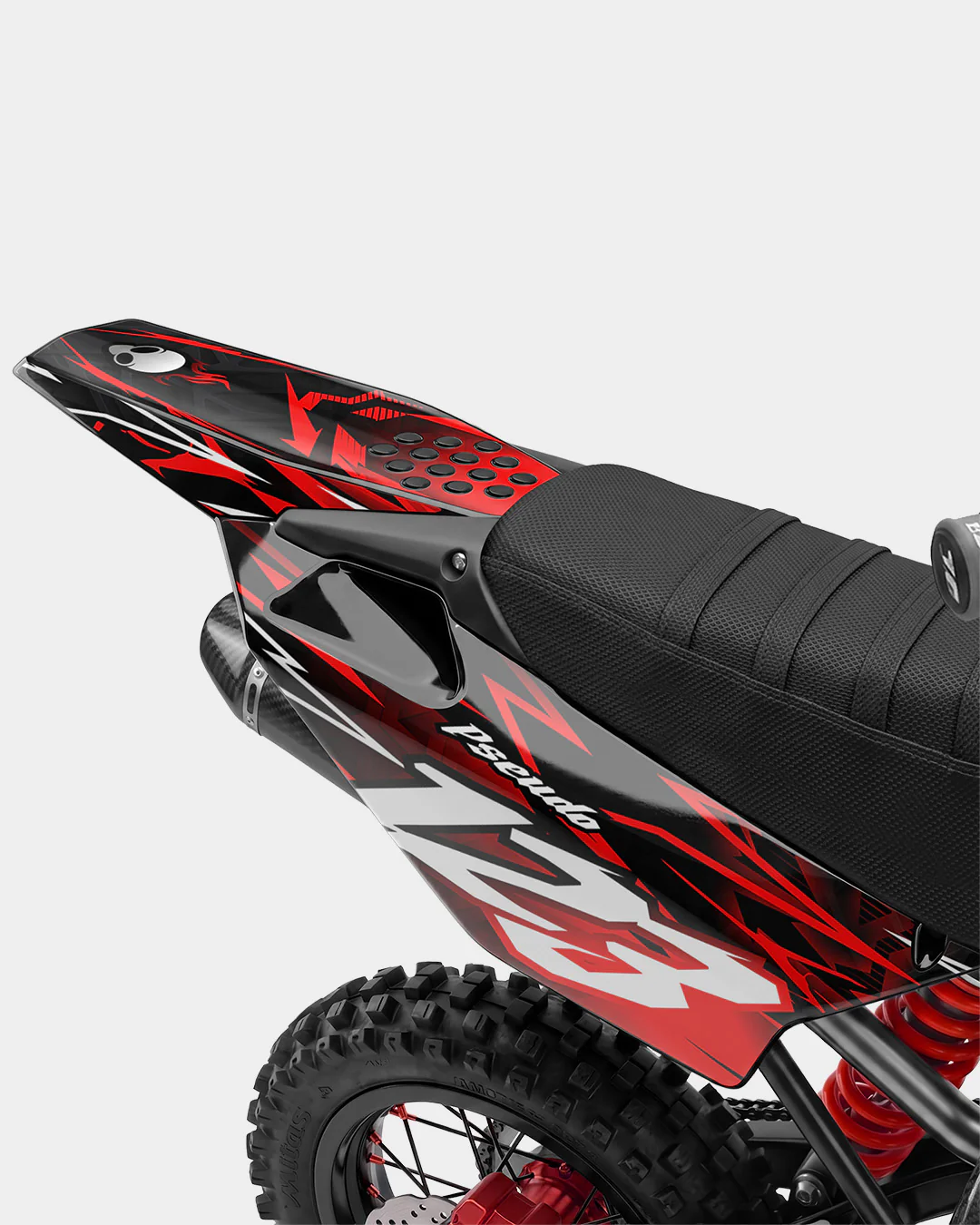 KULOT - Kit Déco Dirt Bike Semi-Personnalisable - Rouge - Image 3