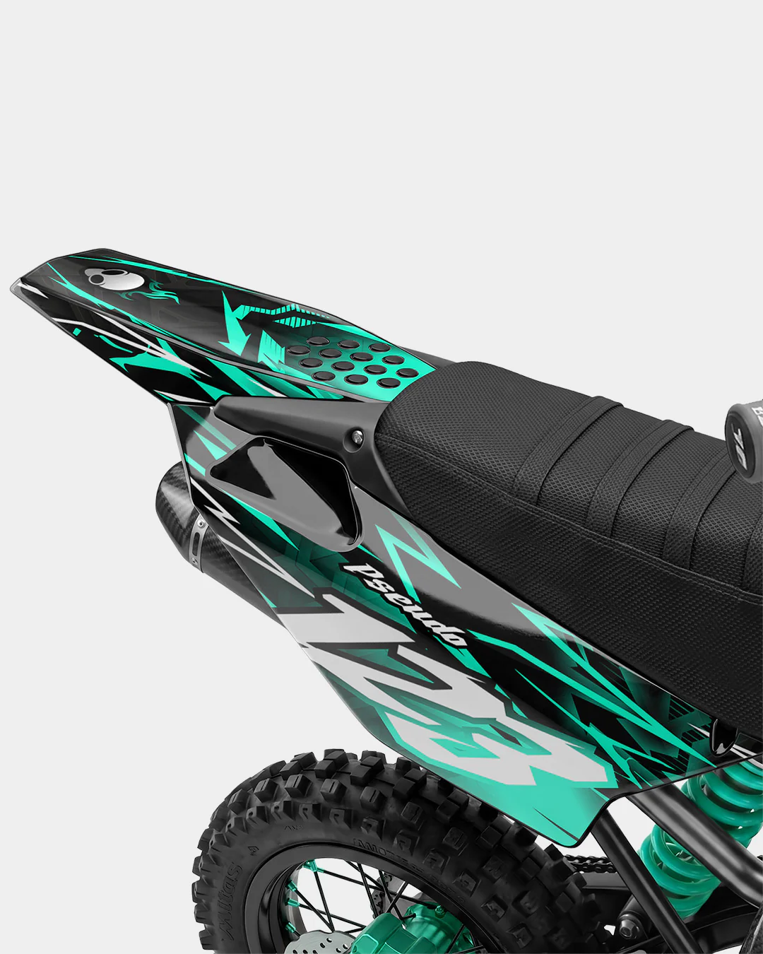 KULOT - Kit Déco Dirt Bike Semi-Personnalisable - Turquoise - Image 3