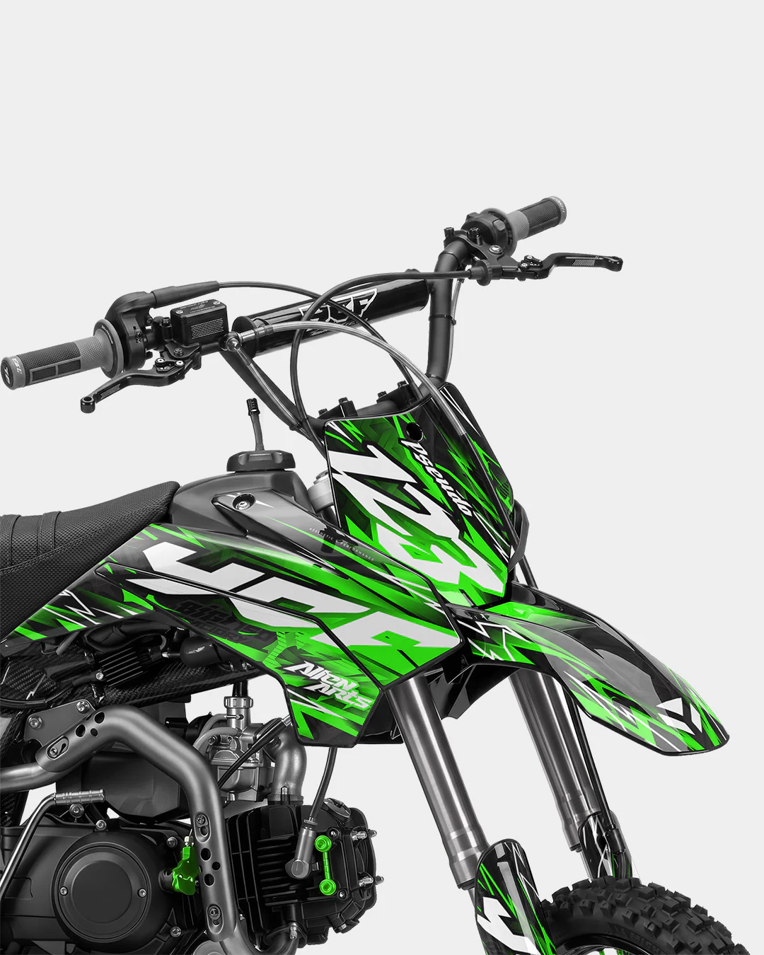 KULOT - Kit Déco Dirt Bike Semi-Personnalisable - Vert - Image 2