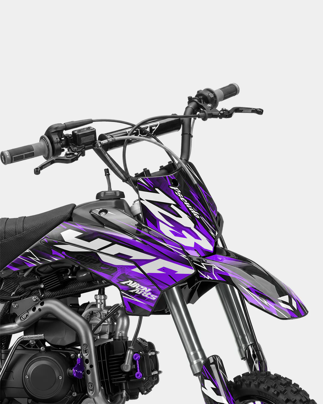 KULOT - Kit Déco Dirt Bike Semi-Personnalisable - Violet - Image 2