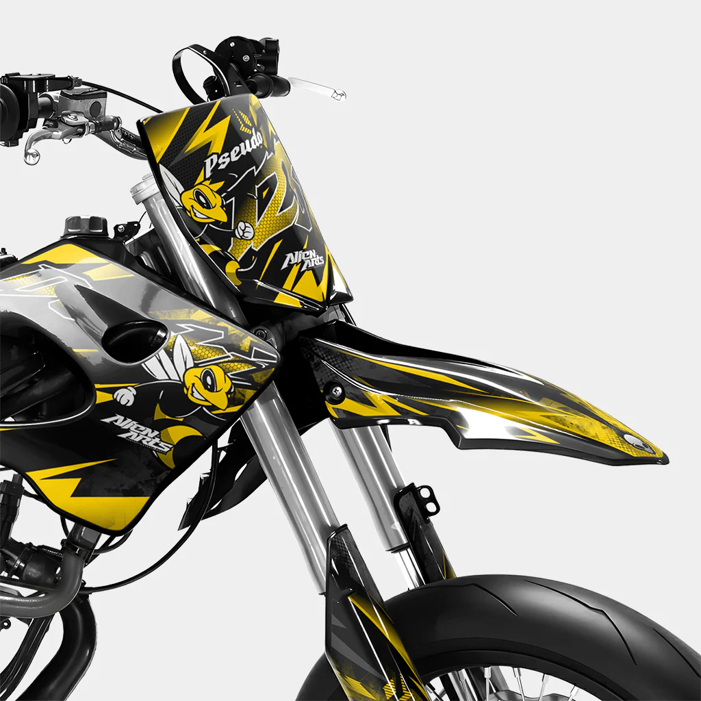 LISSE - Kit deco DERBI 50cc - Jaune Foncé - Image 2