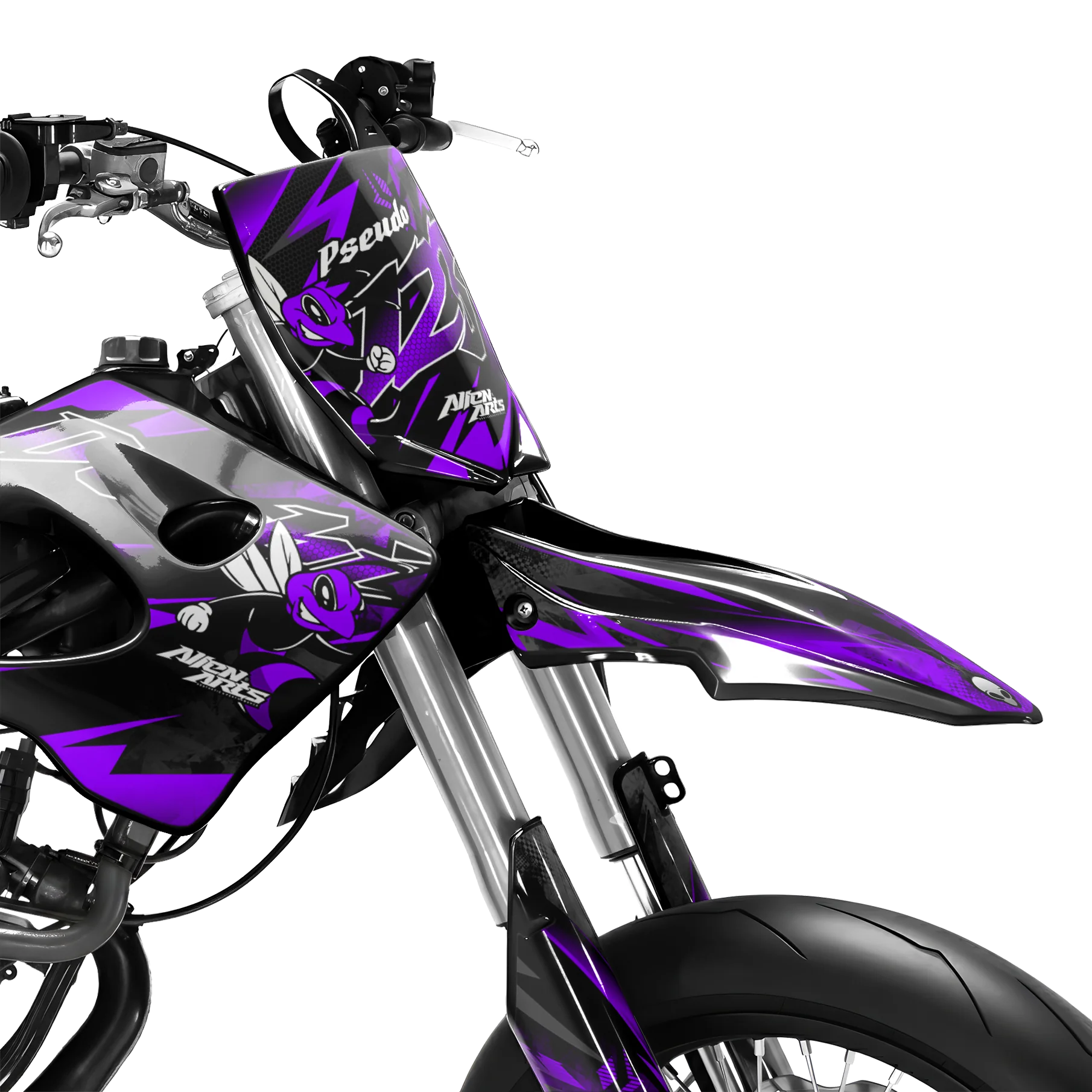 LISSE - Kit deco DERBI 50cc - Violet - Image 2
