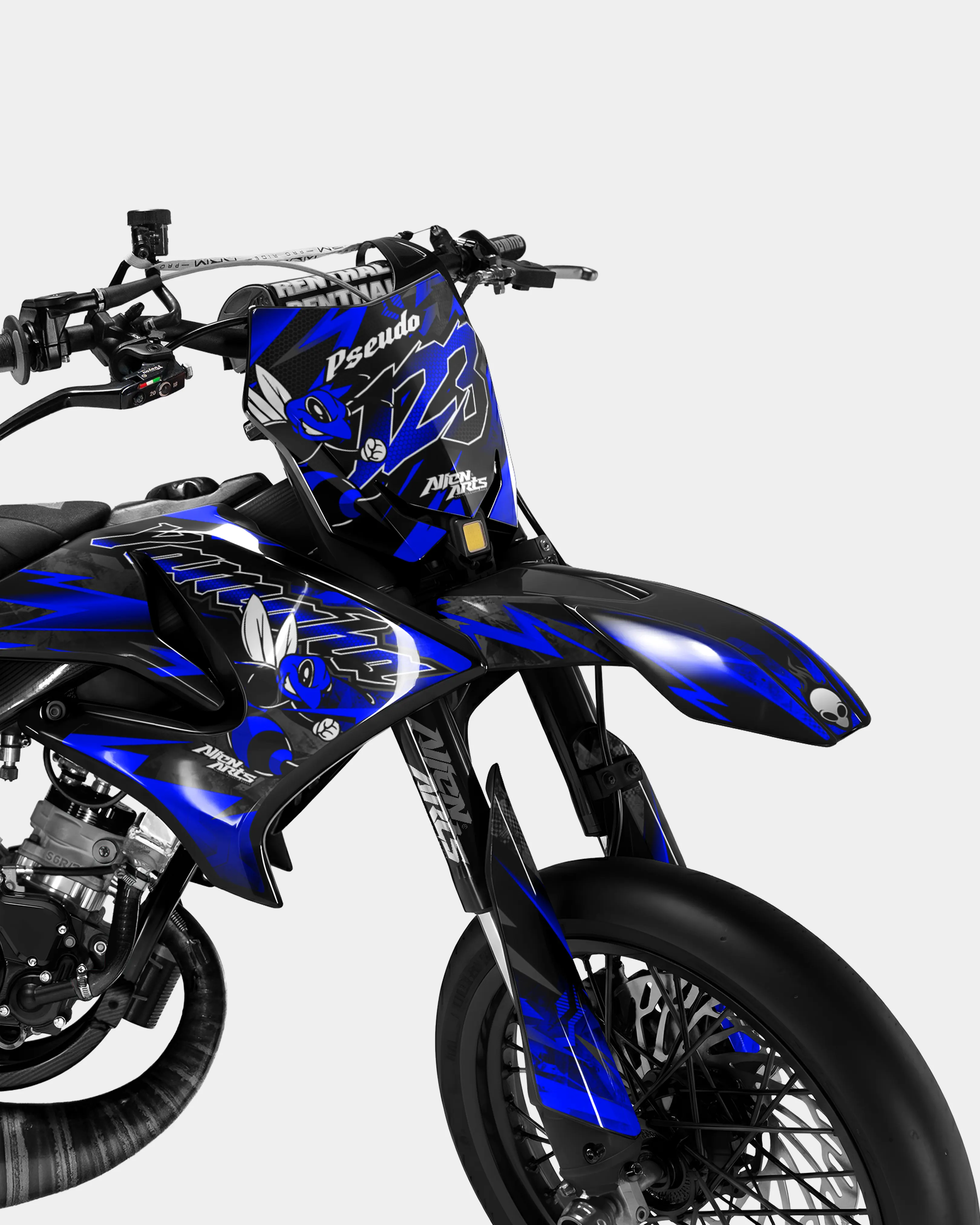 LISSE - Kit deco YAMAHA DT 50cc - Bleu foncé - Image 2