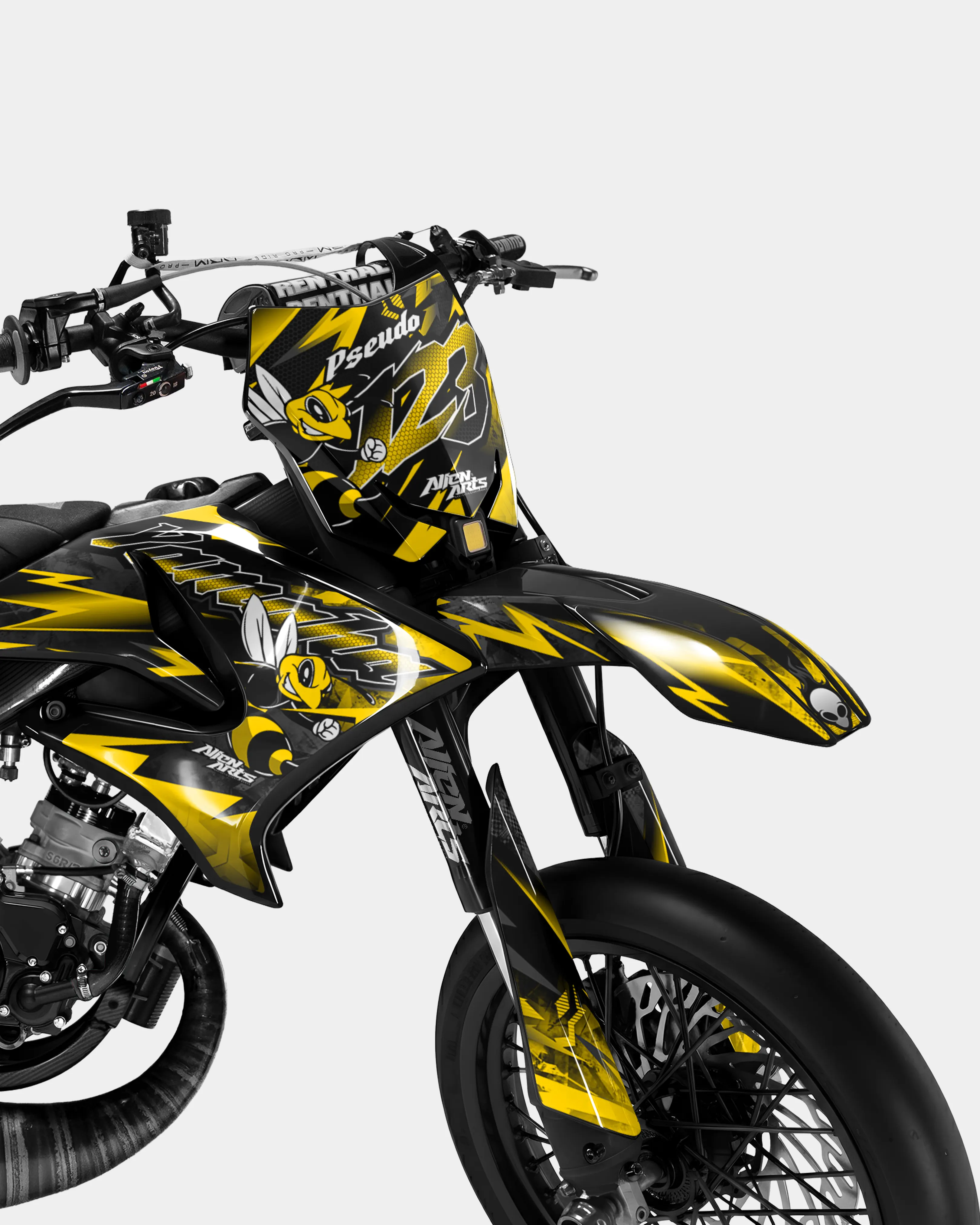 LISSE - Kit deco YAMAHA DT 50cc - Jaune foncé - Image 2