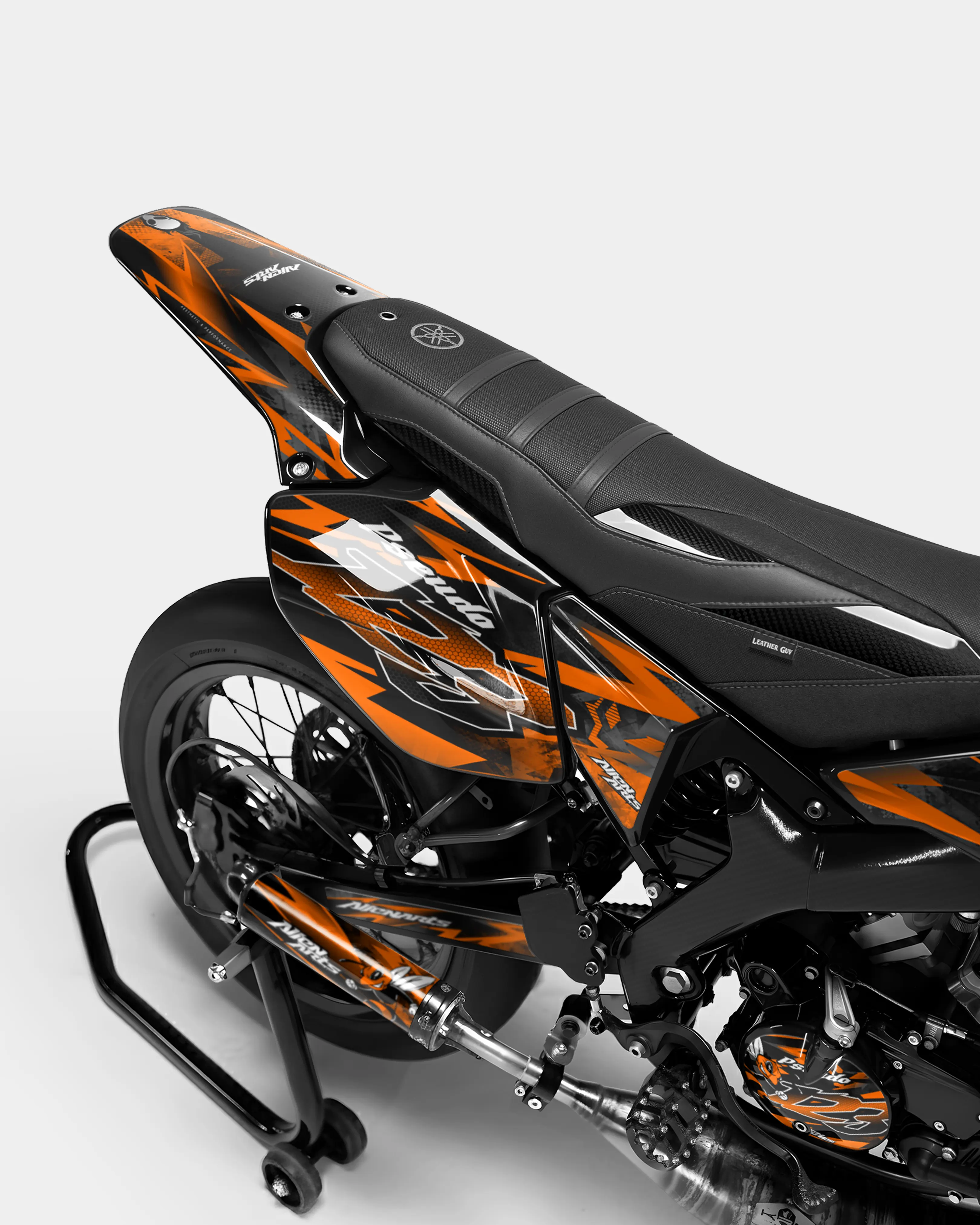 LISSE - Kit deco YAMAHA DT 50cc - Orange - Image 3
