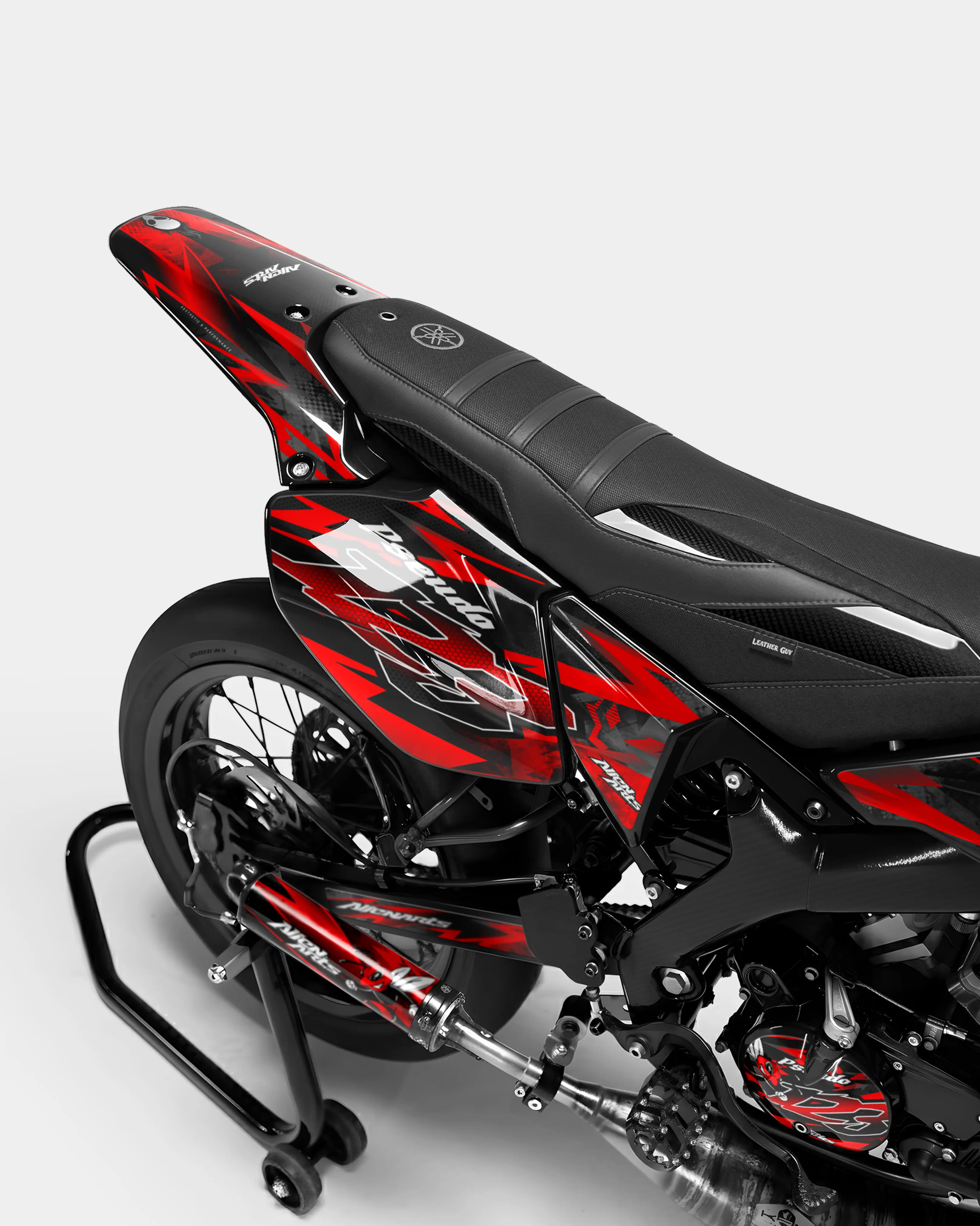 LISSE - Kit deco YAMAHA DT 50cc - Rouge - Image 3