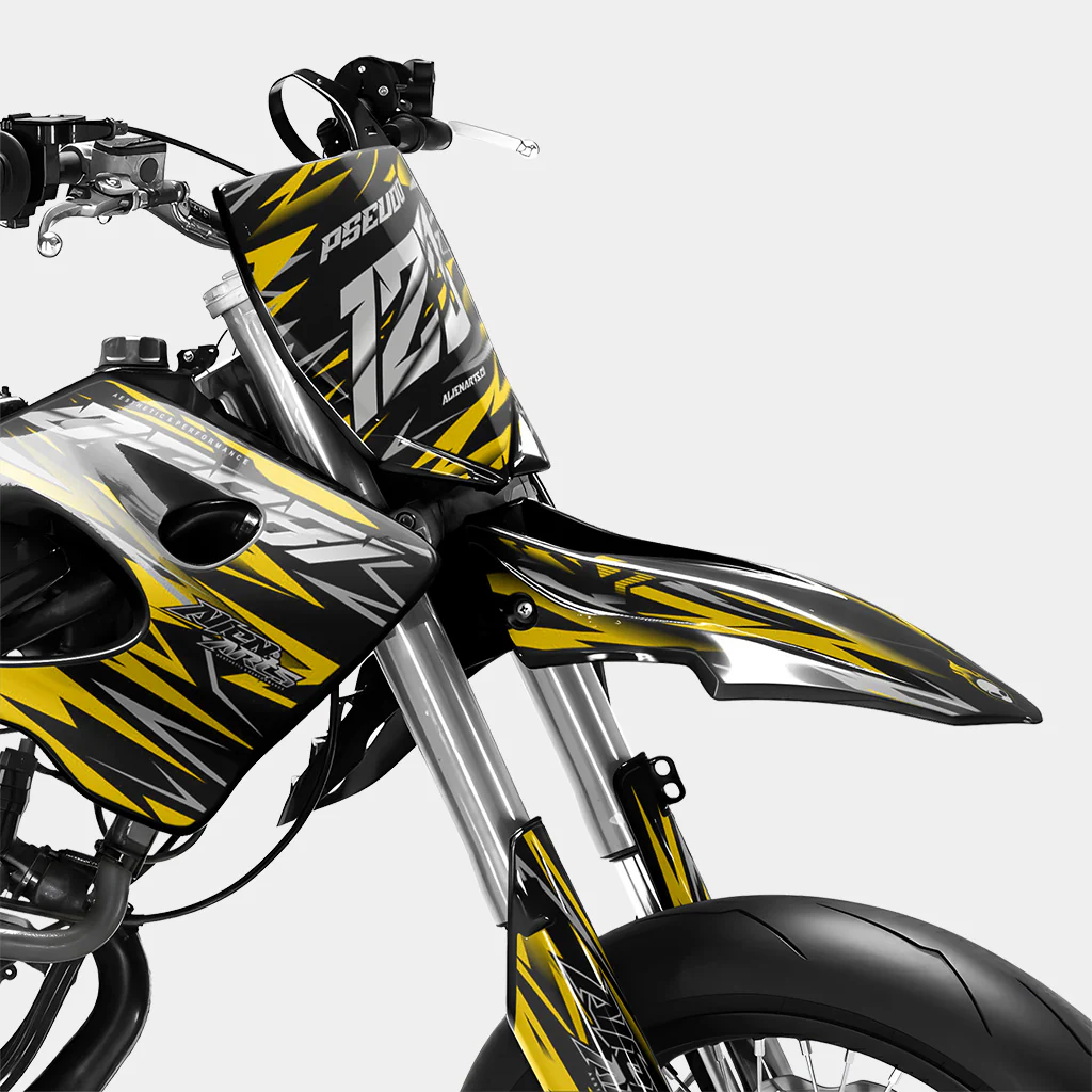 LUEUR - Kit deco DERBI 50cc - Jaune Foncé - Image 2