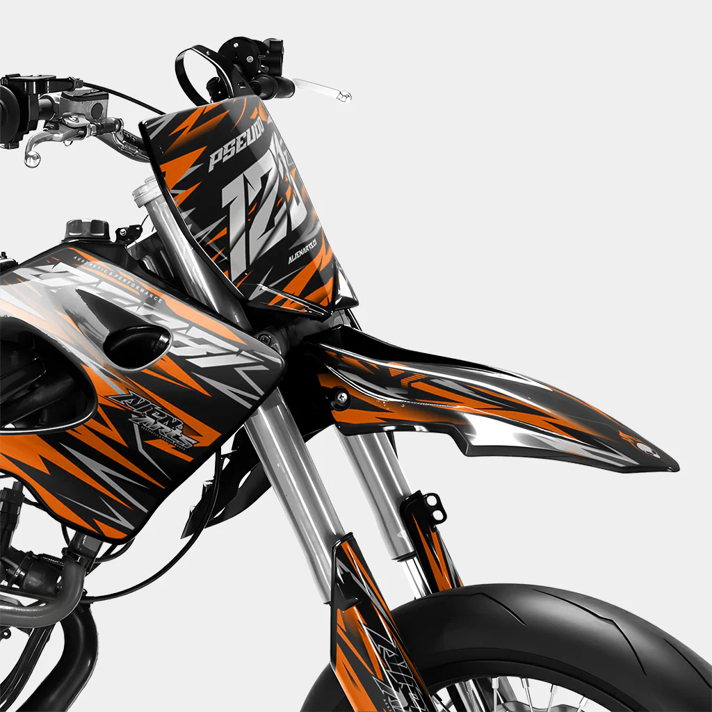 LUEUR - Kit deco DERBI 50cc - Orange - Image 2