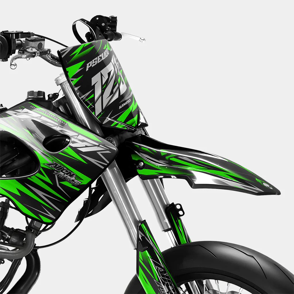 LUEUR - Kit deco DERBI 50cc - Vert - Image 2