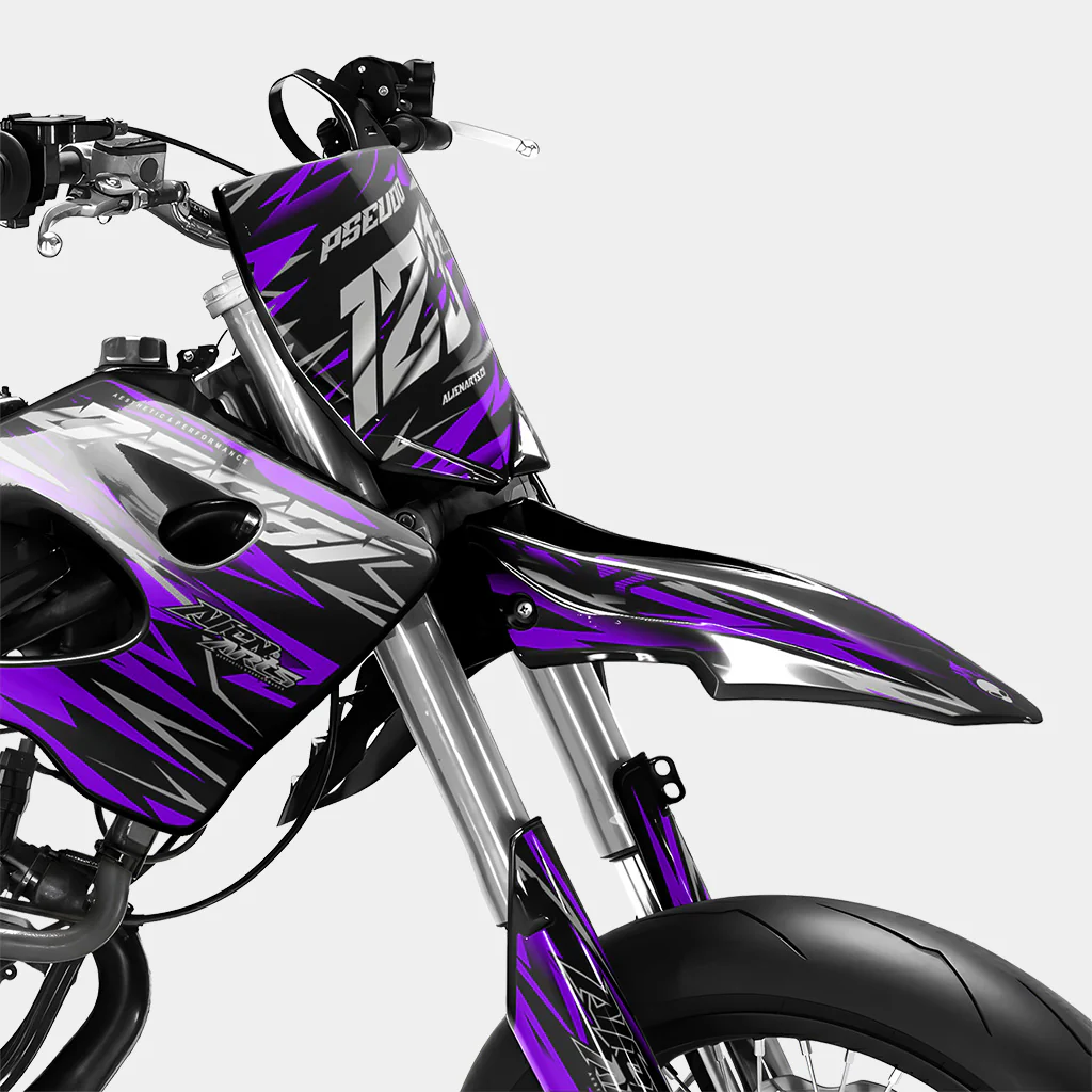 LUEUR - Kit deco DERBI 50cc - Violet - Image 2