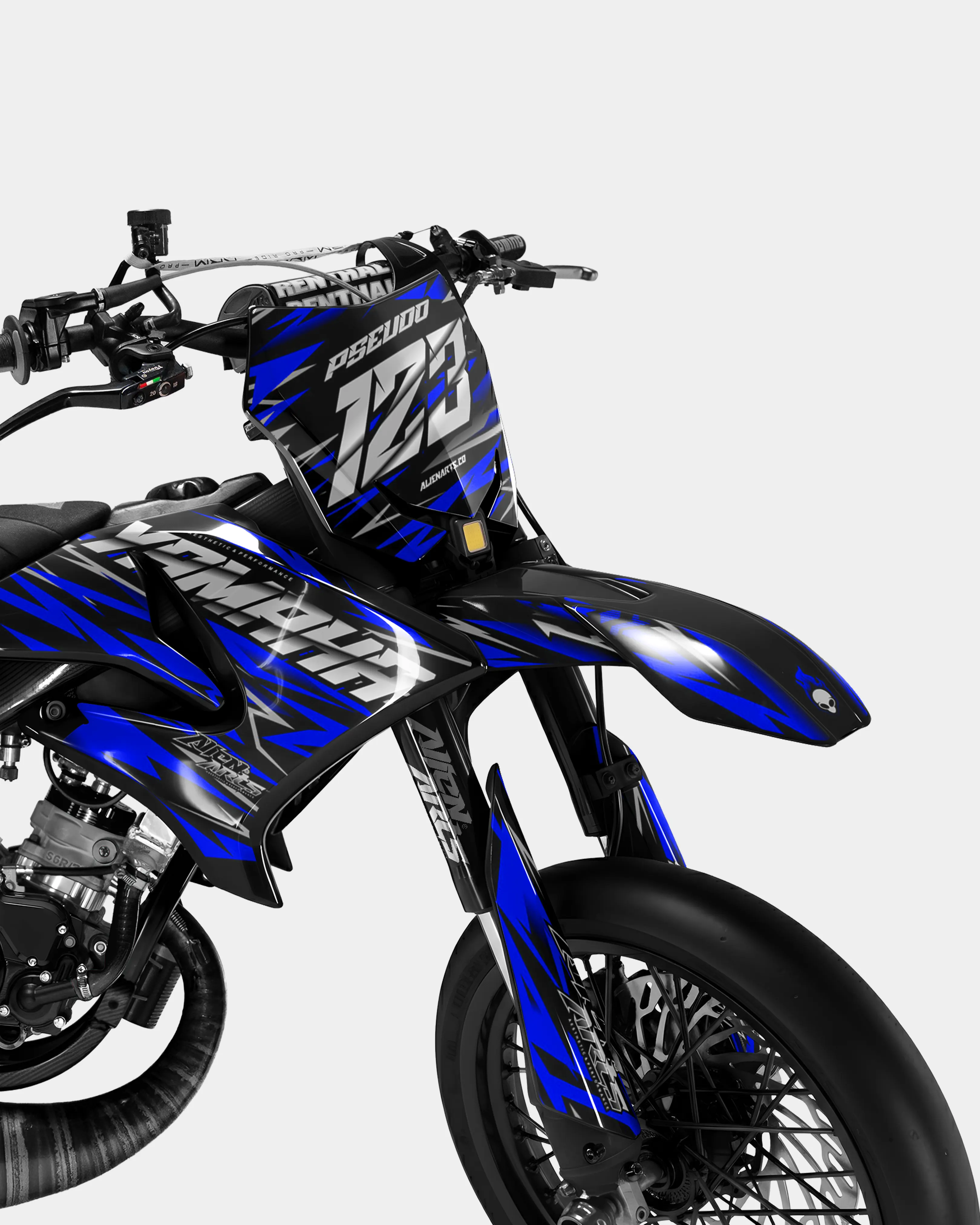LUEUR - Kit deco YAMAHA DT 50cc - Bleu foncé - Image 2