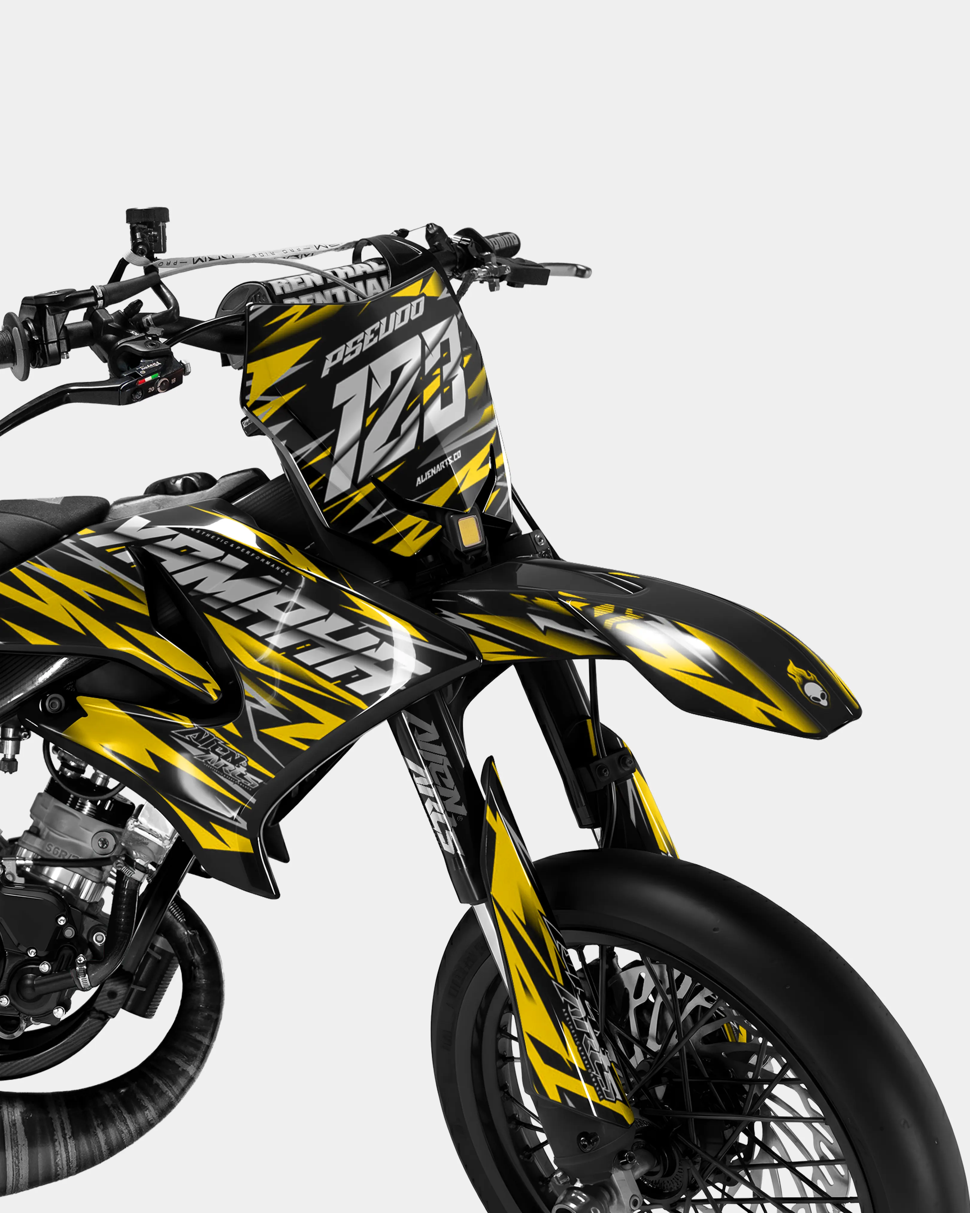 LUEUR - Kit deco YAMAHA DT 50cc - Jaune foncé - Image 2