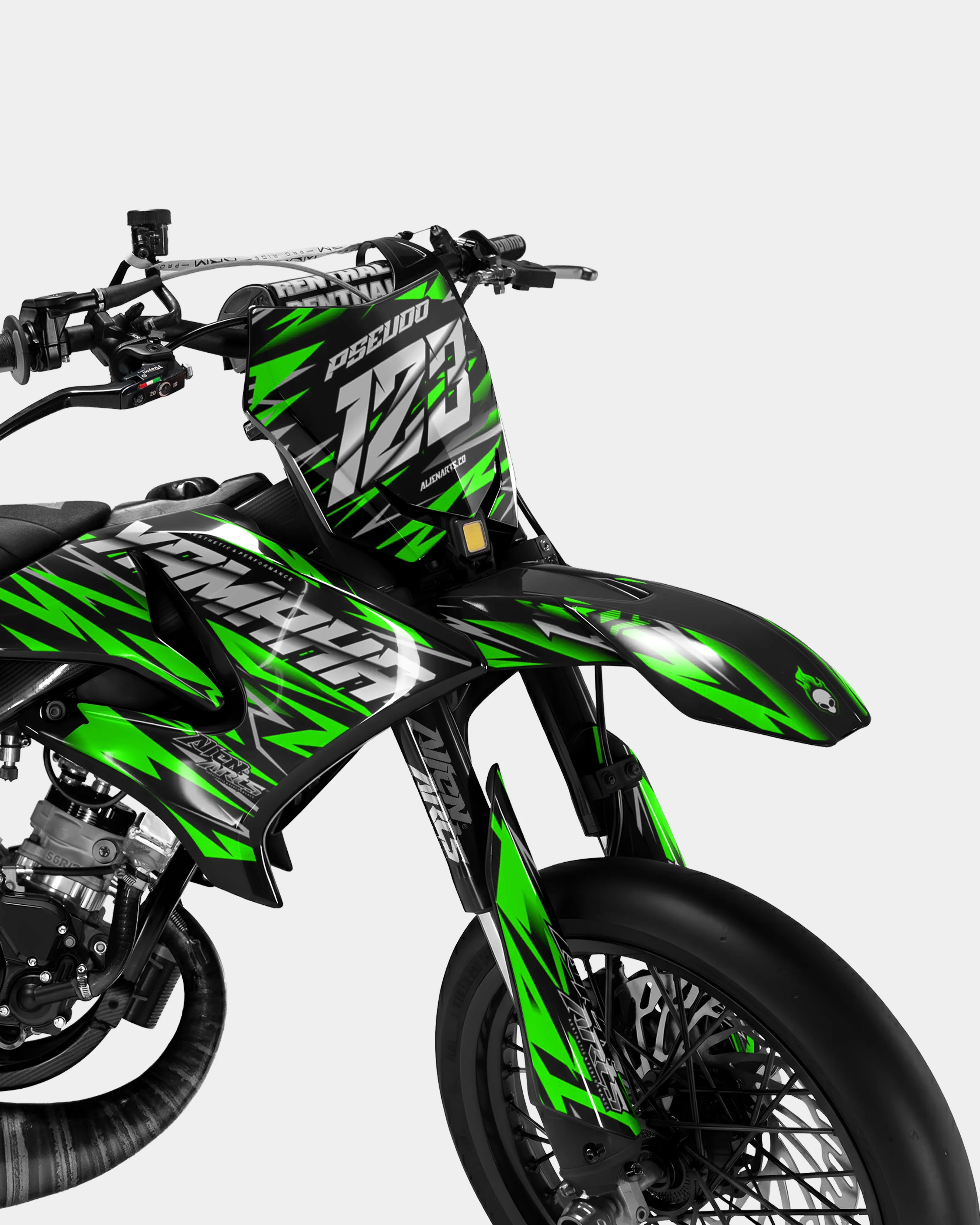 LUEUR - Kit deco YAMAHA DT 50cc - Vert - Image 2