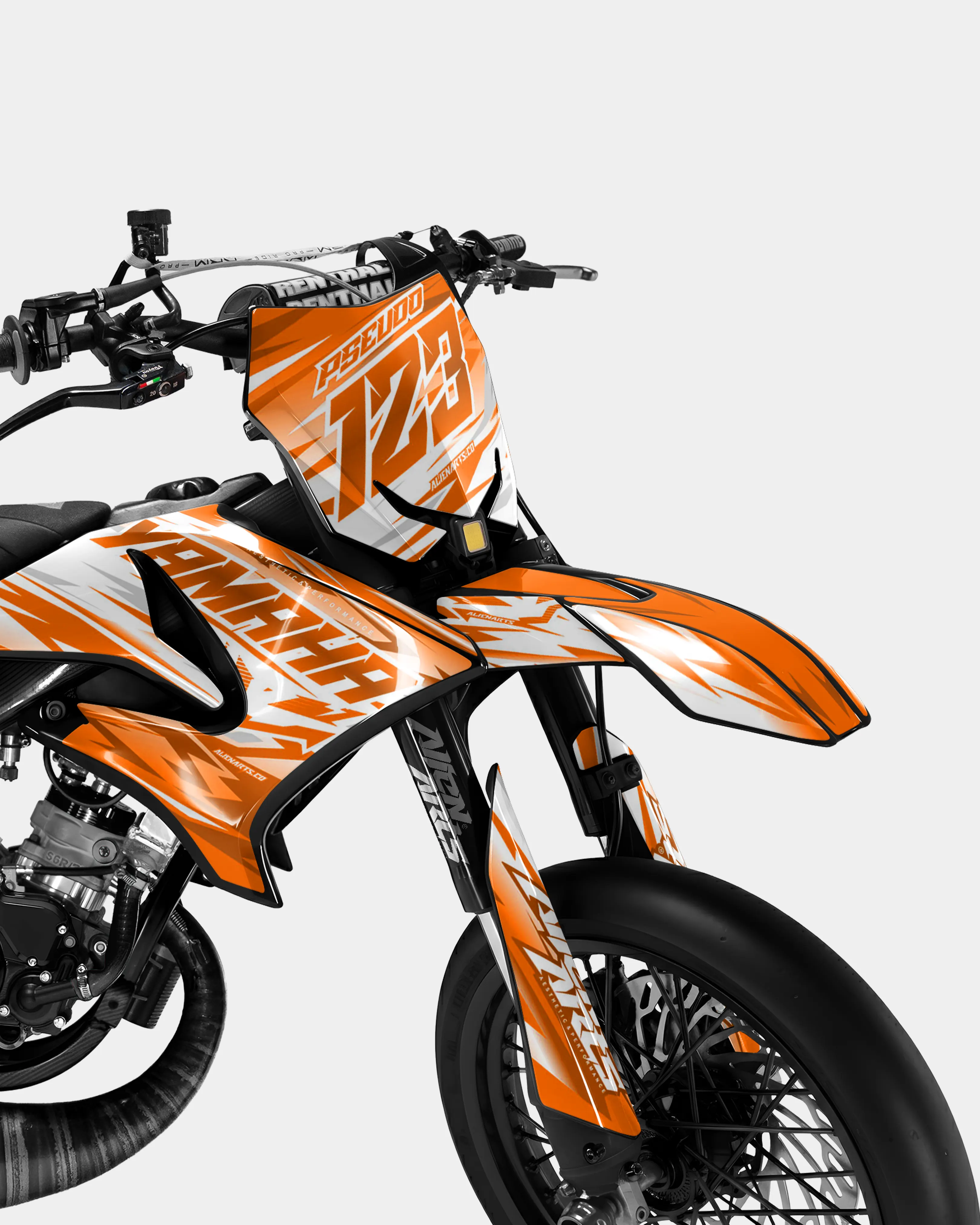 LUNIOR - Kit deco YAMAHA DT 50cc - Orange - Image 2