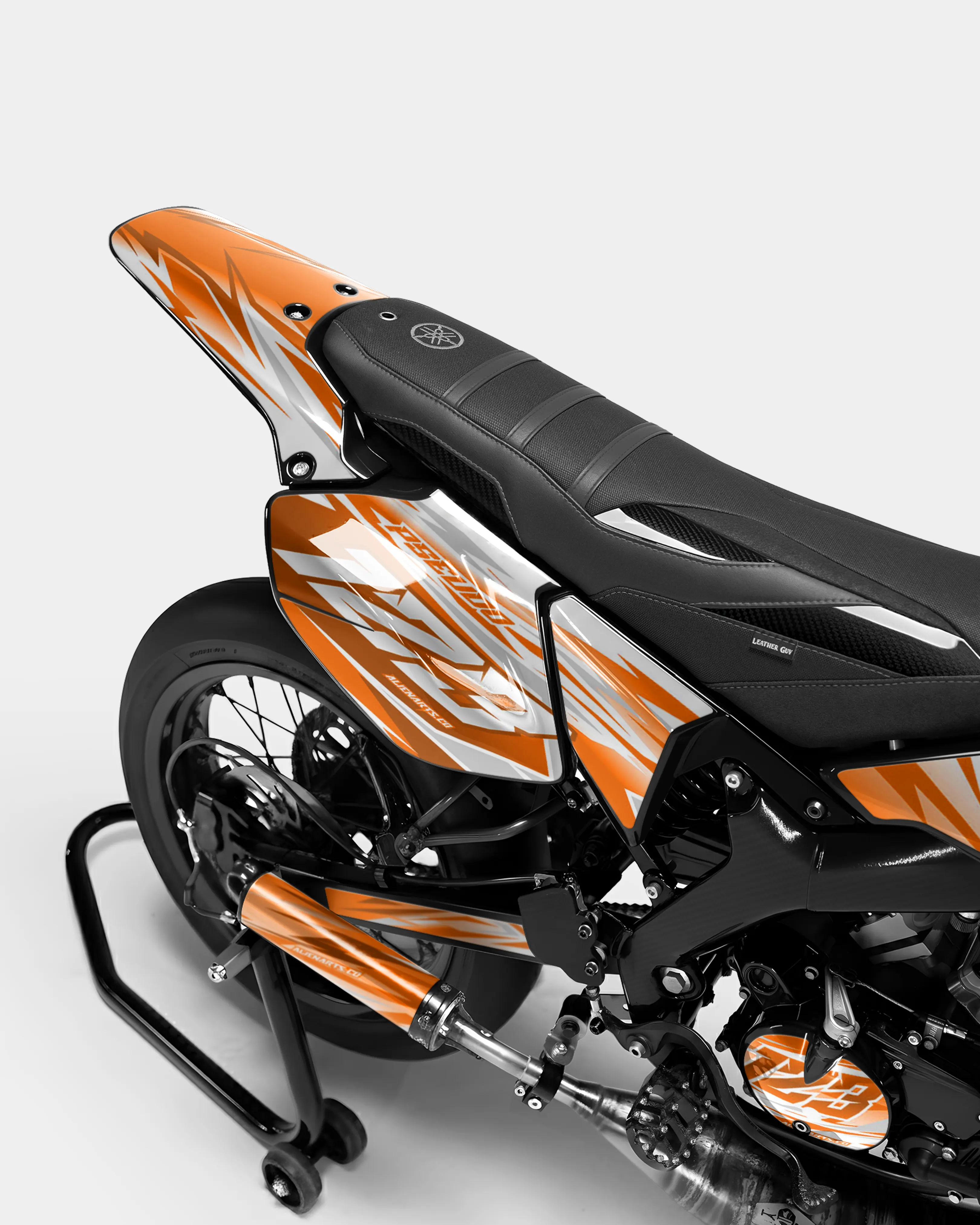 LUNIOR - Kit deco YAMAHA DT 50cc - Orange - Image 3