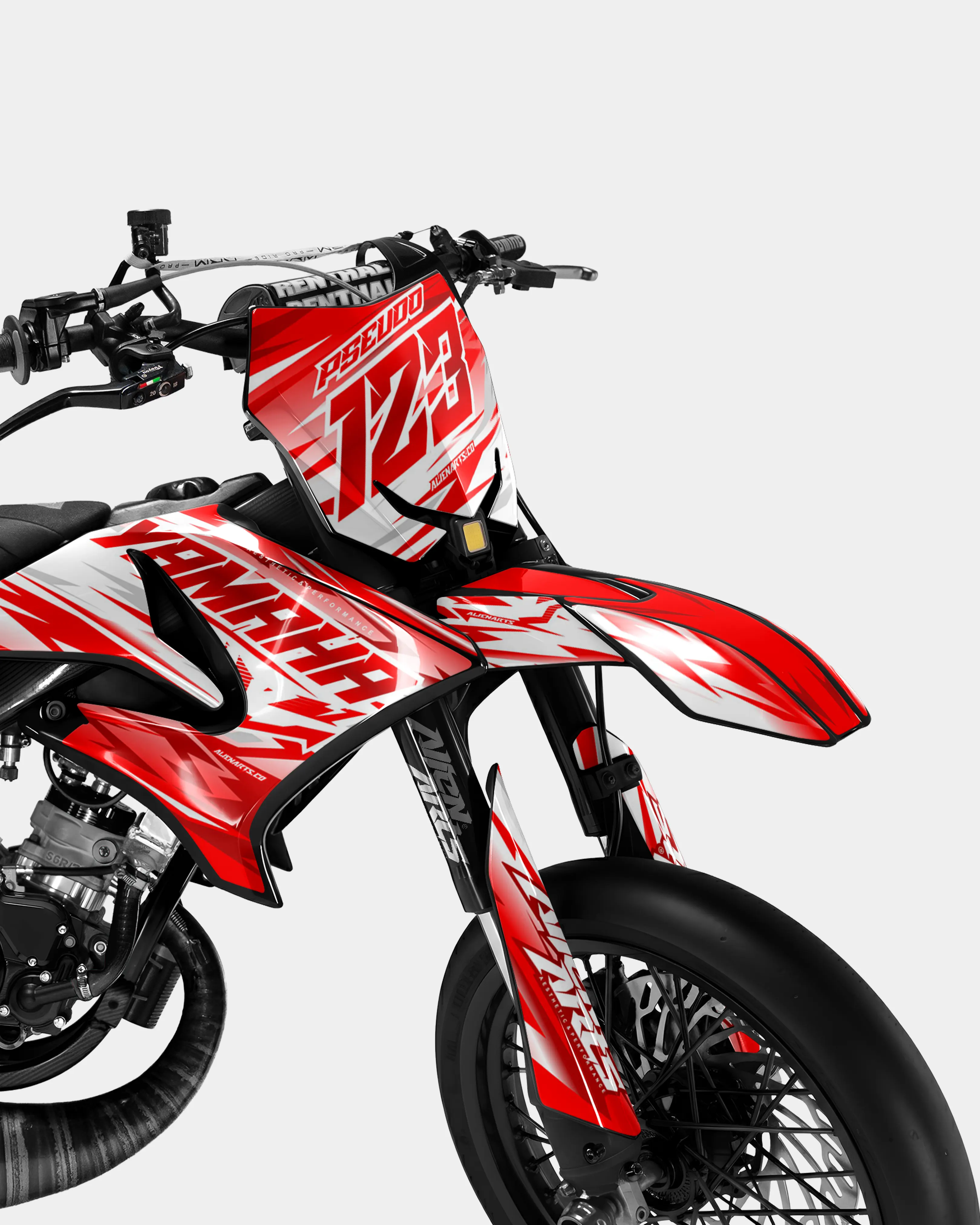 LUNIOR - Kit deco YAMAHA DT 50cc - Rouge - Image 2