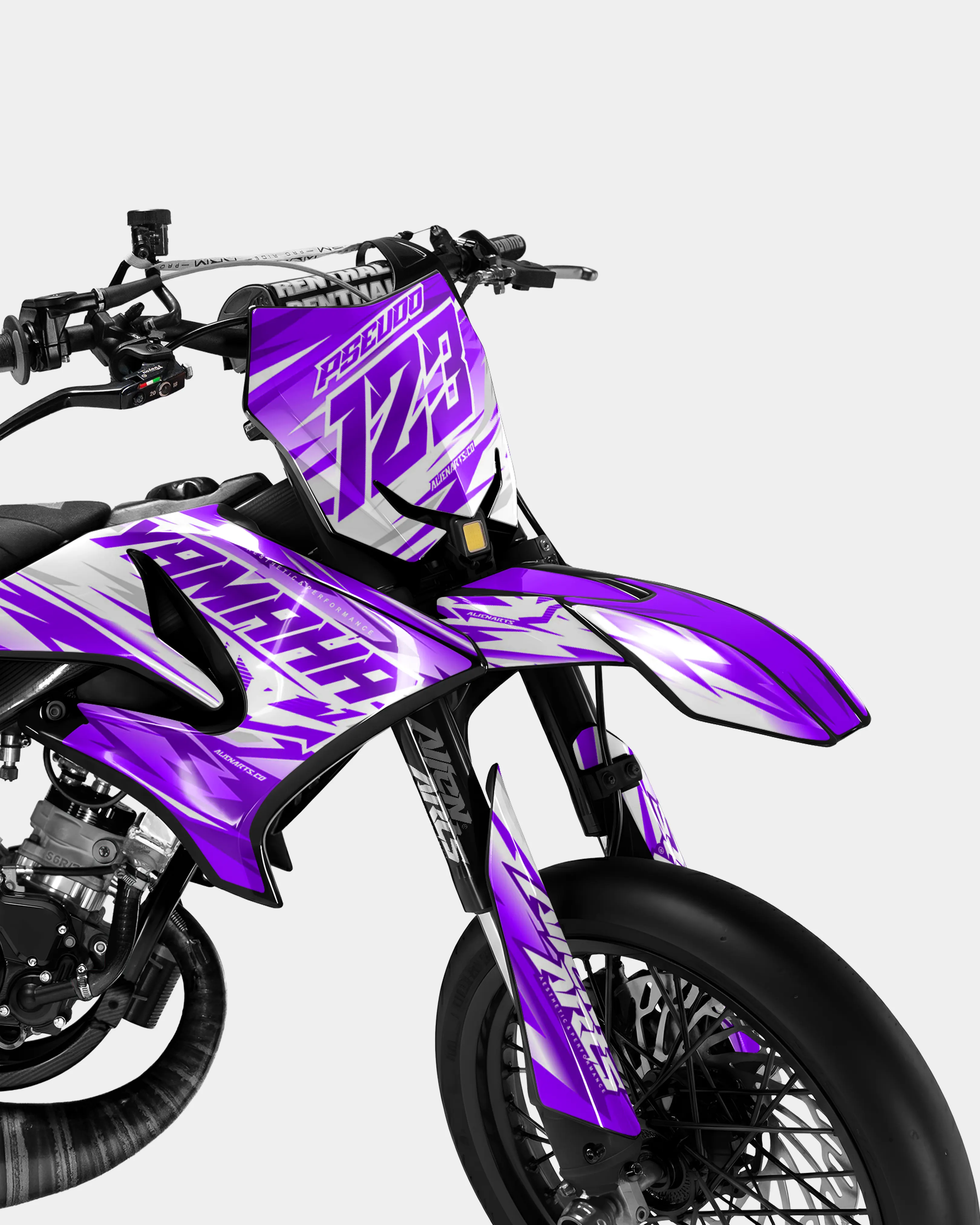 LUNIOR - Kit deco YAMAHA DT 50cc - Violet - Image 2