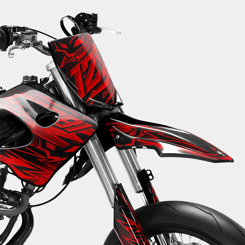 MIROIR - Kit deco DERBI 50cc - Rouge - Image 2