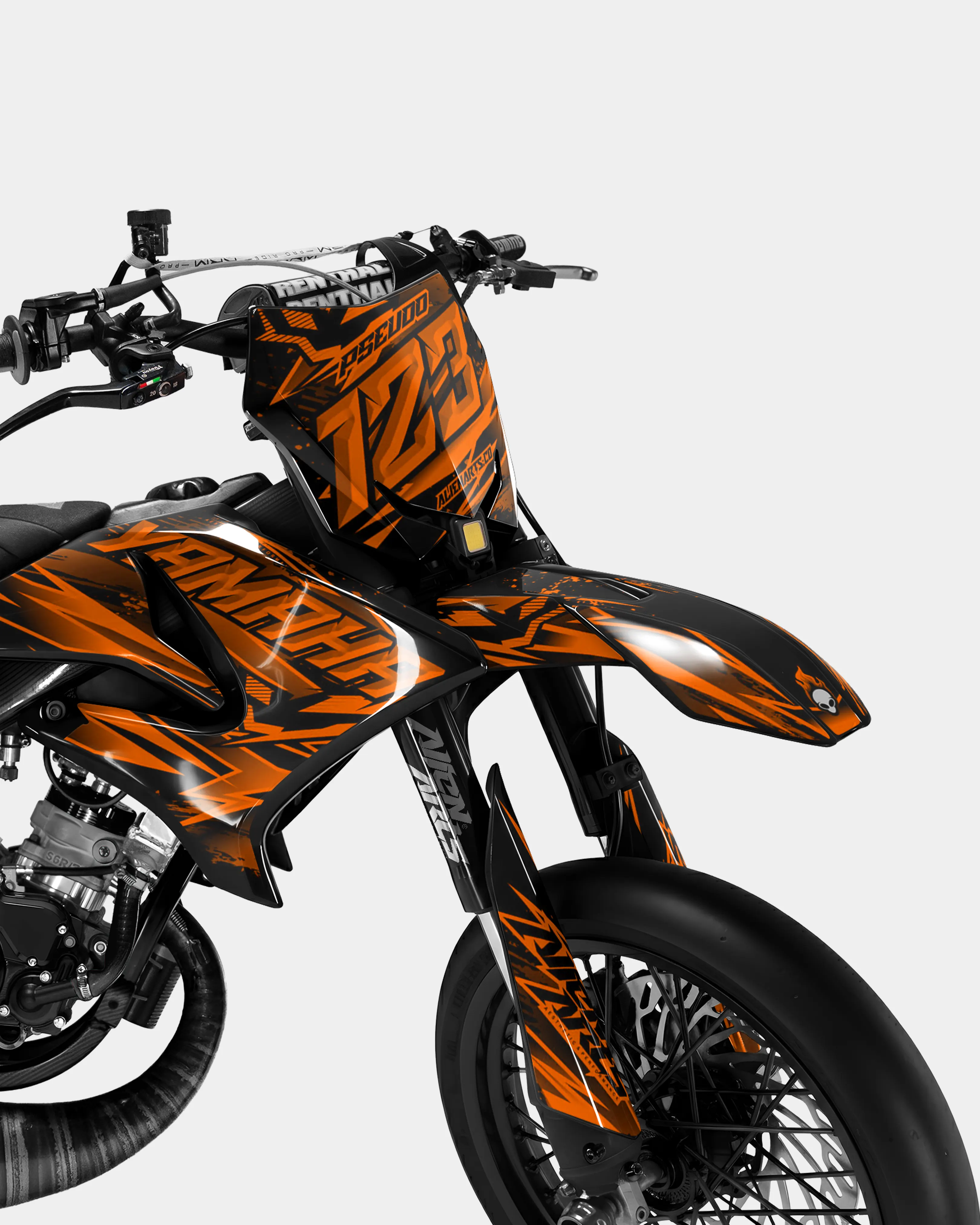 MIROIR - Kit deco YAMAHA DT 50cc - Orange - Image 2