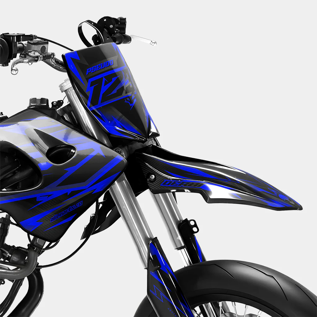 MISTRAL - Kit deco DERBI 50cc - Bleu Foncé - Image 2